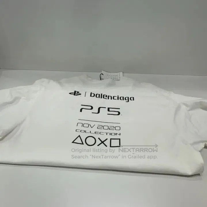 Balenciaga Balenciaga x PlayStation White Graphic Tee. Size US S / EU 44-46 / 1 - 8 Thumbnail