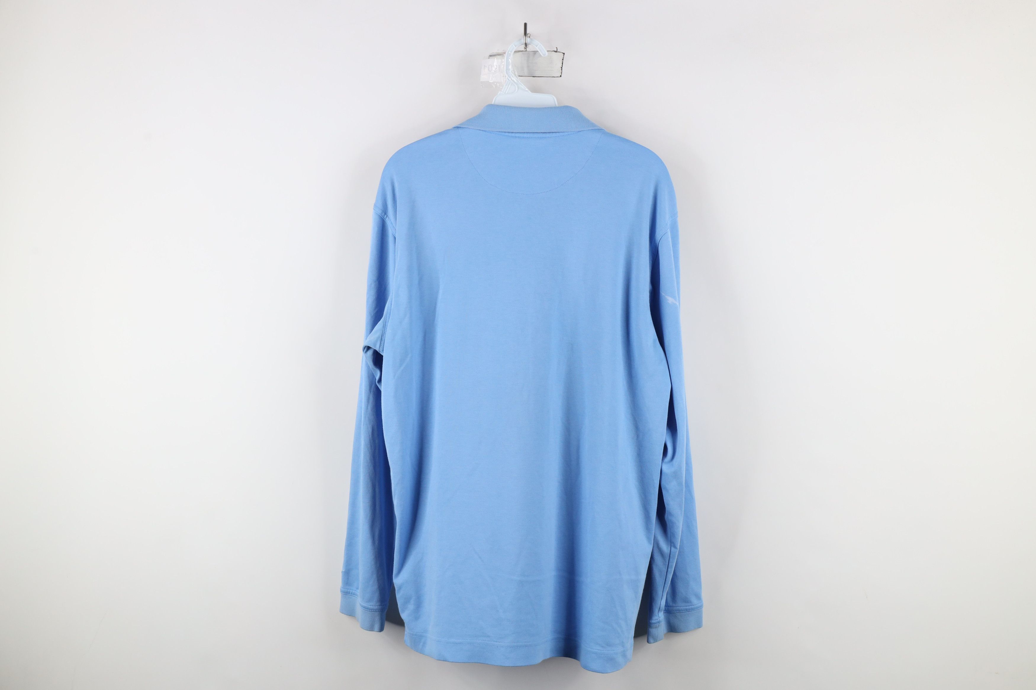 Nike × Vintage Vintage Nike Golf Mini Swoosh Long Sleeve Polo Carolina Blue Size US M / EU 48-50 / 2 - 13 Thumbnail
