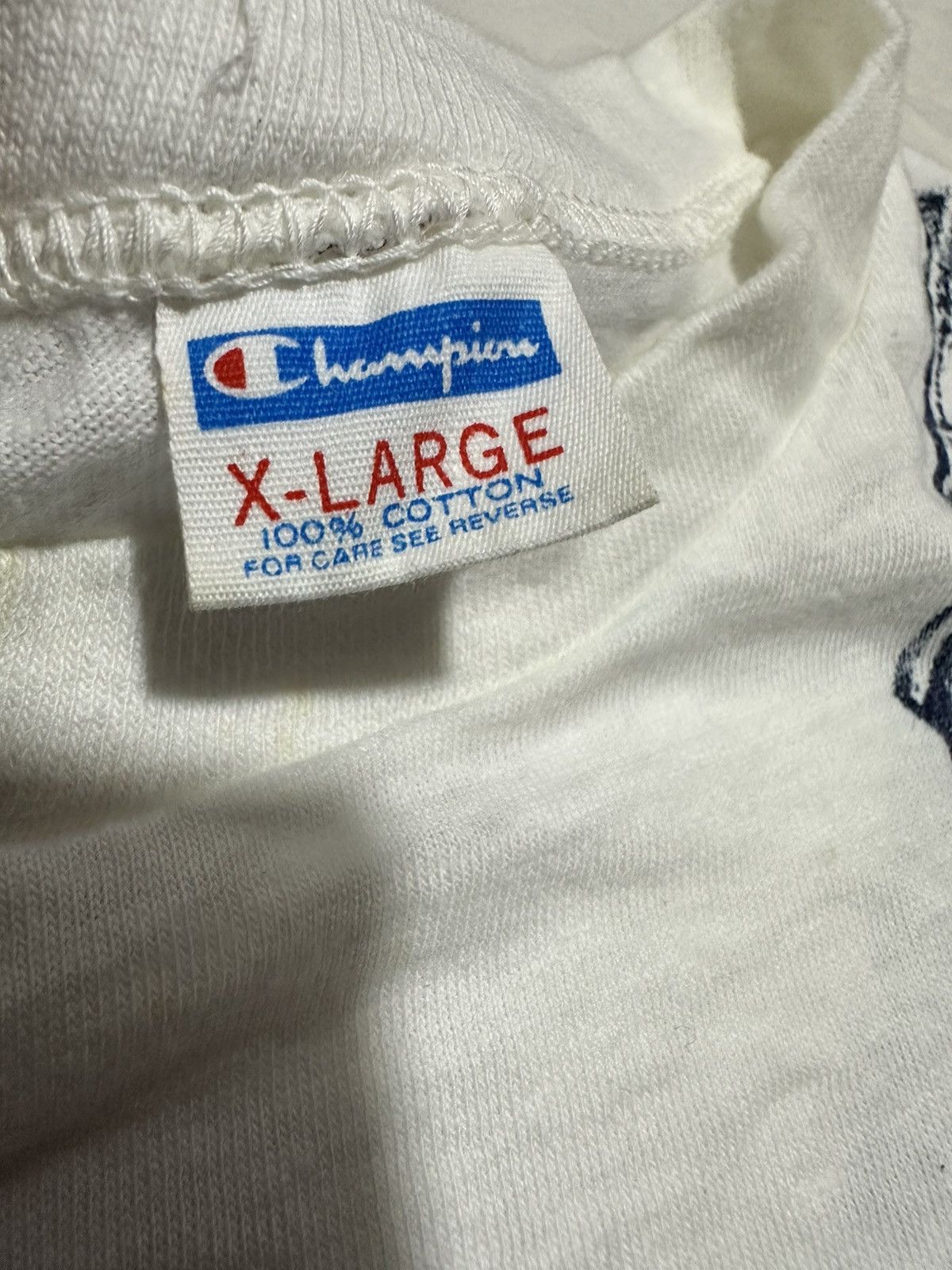 Champion Vtg 70s Champion blue bar denim overall handprint Size US XL / EU 56 / 4 - 4 Thumbnail