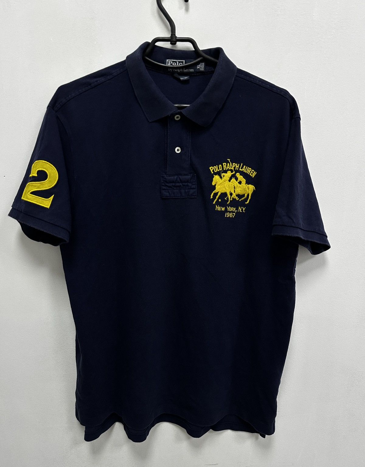 Pre-owned Polo Ralph Lauren X Vintage Polo Ralph Laurent 2 New York Rugby Jersey Japan Y2k In Blue