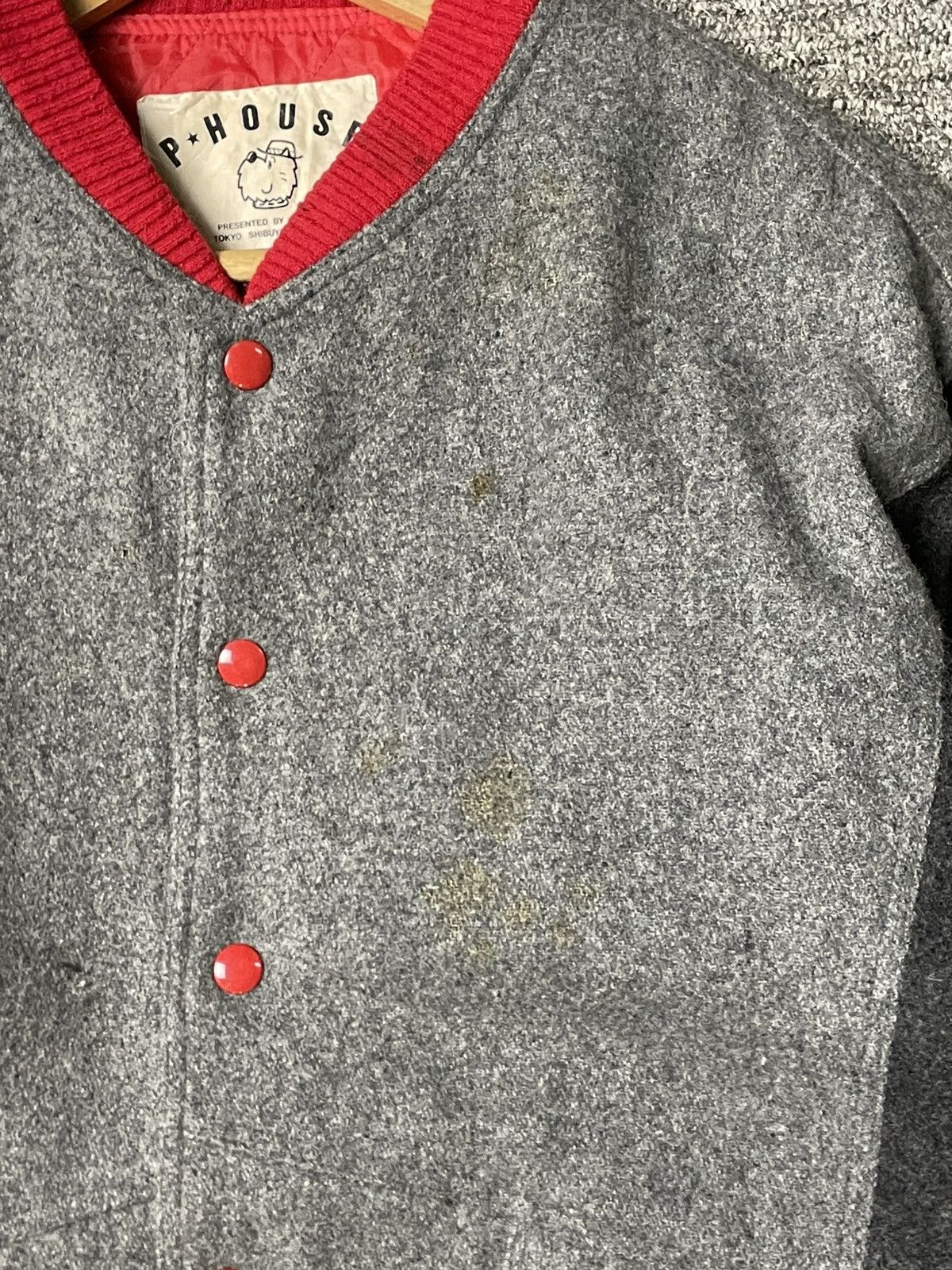 Japanese Brand Vintage P.House Wool Varsity Jacket (51) Size US M / EU 48-50 / 2 - 6 Thumbnail