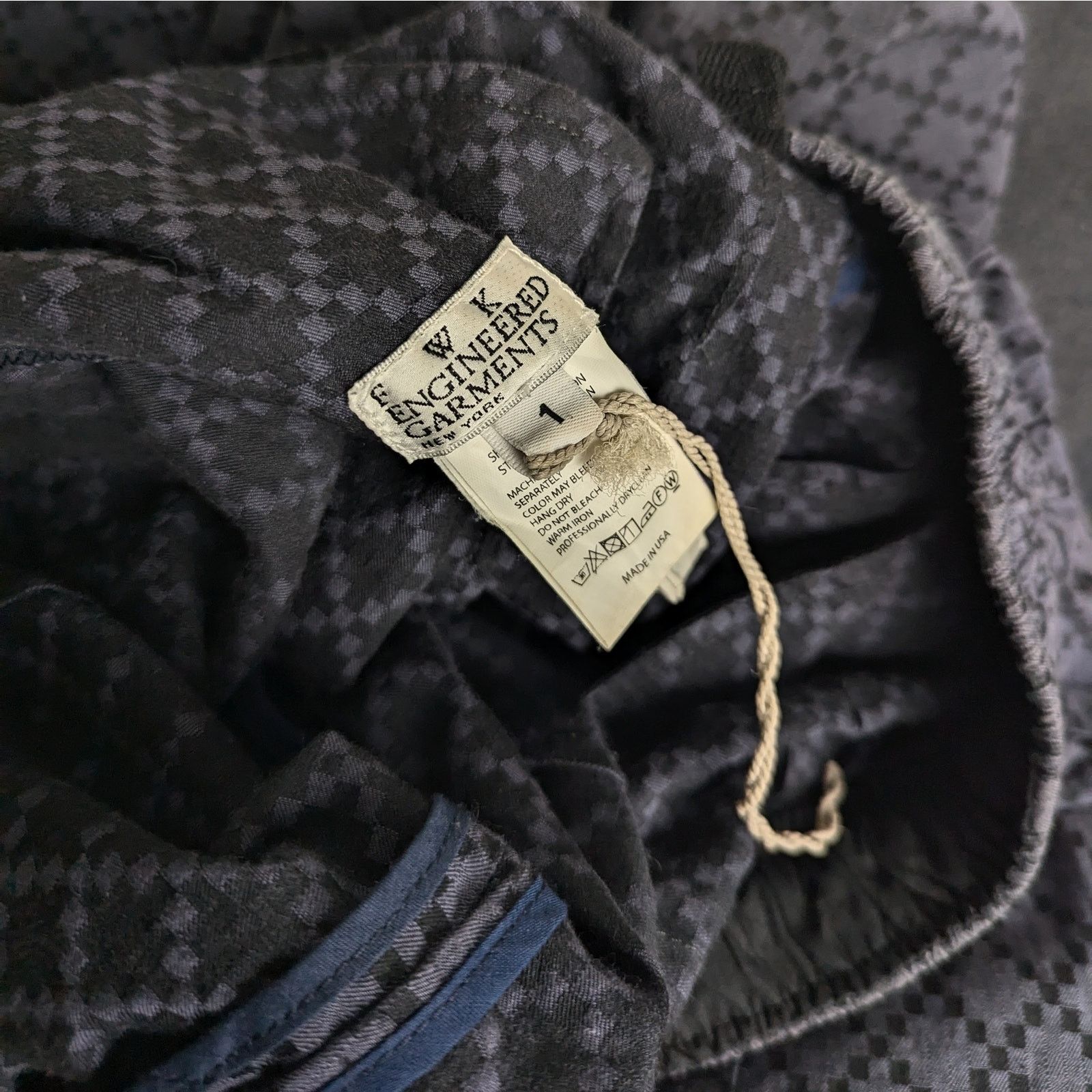 Engineered Garments Engineered Garments NY FWK Size 1 Leisure Pants Blue geo 28w Size US 28 / EU 44 - 2 Thumbnail