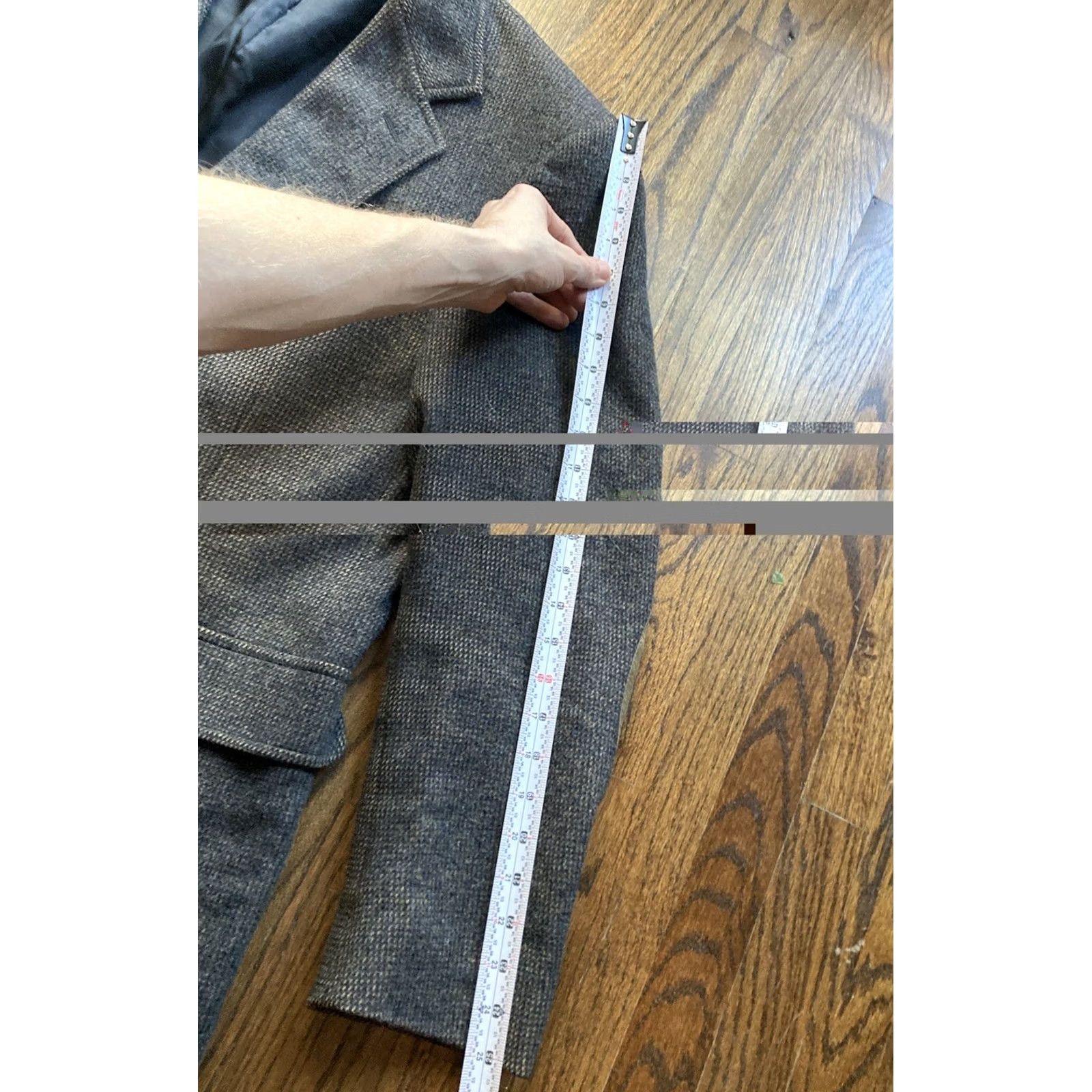 Pendleton VINTAGE Pendleton Sport Coat Jacket Men 42L Gray Wool Tweed Notch Lapel Two-Button Long Mens Size 42R - 5 Thumbnail