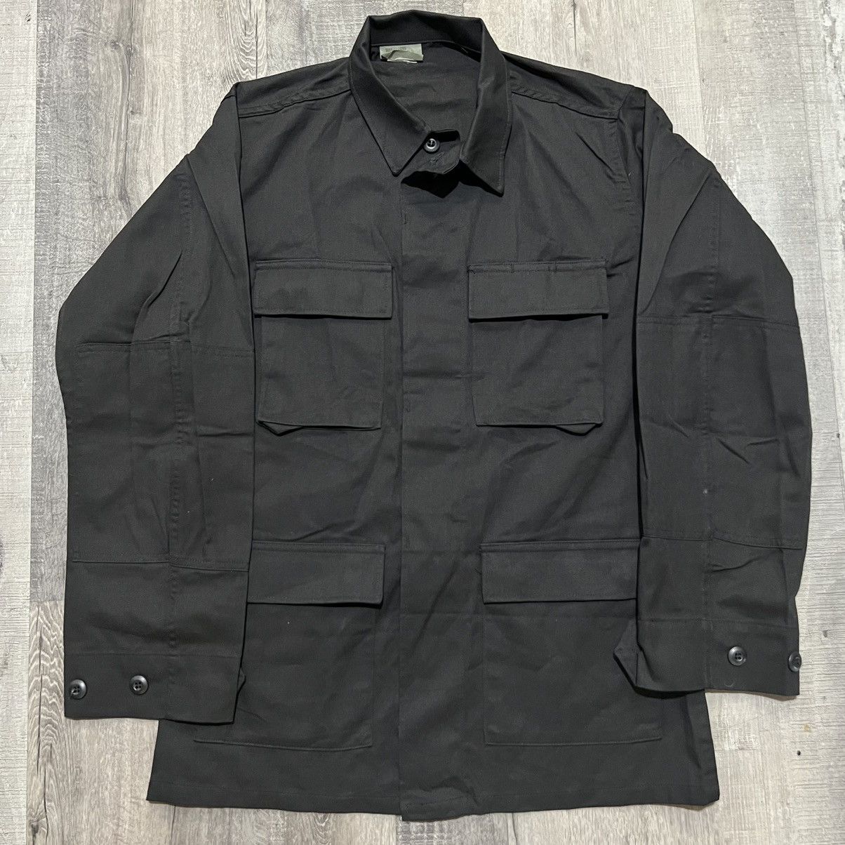 Vintage VTG Black Combat Coat Shirt Jacket Military Army Utility Size US S / EU 44-46 / 1 - 1 Thumbnail