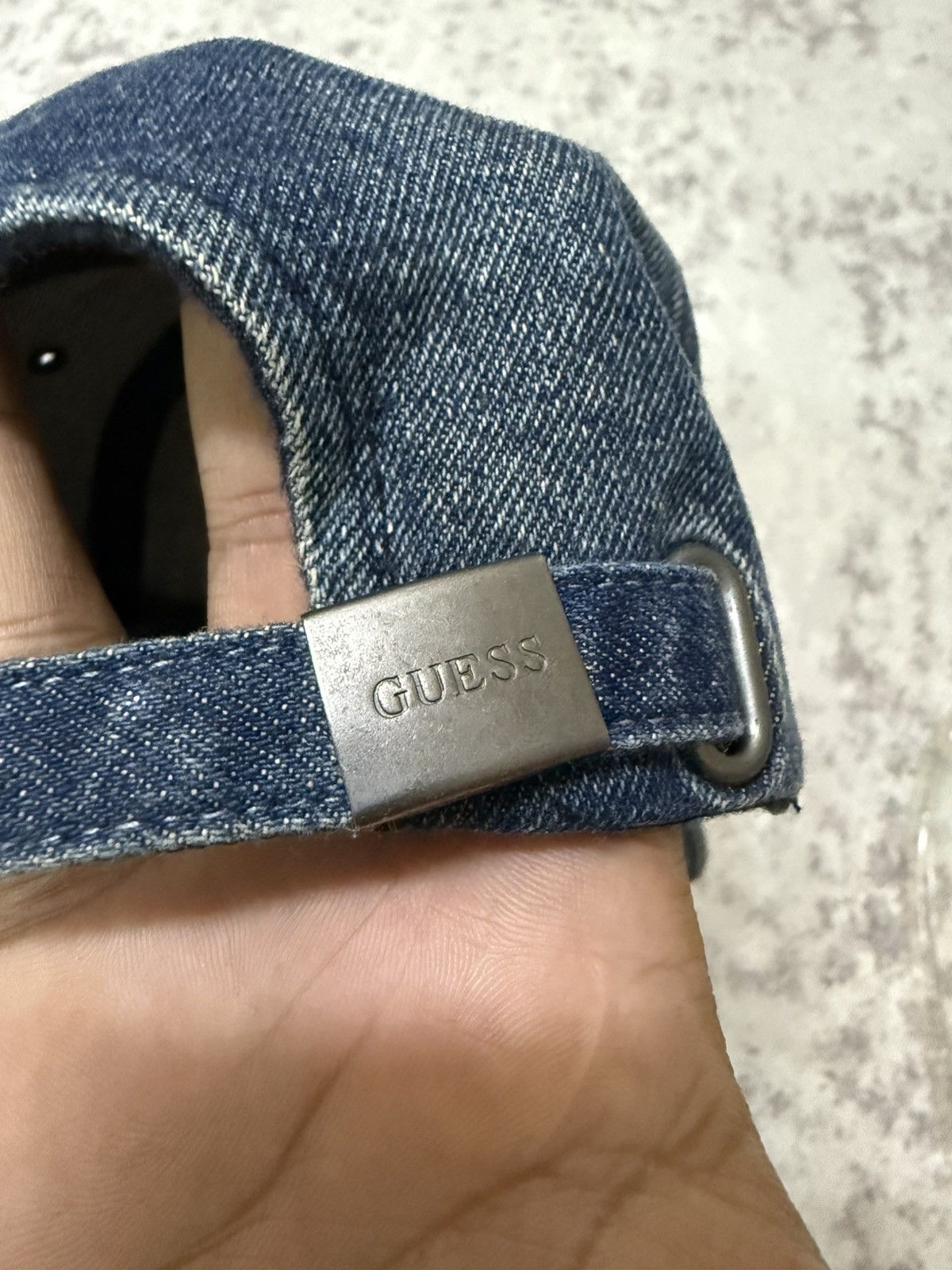 Guess Vintage Guess Denim Jeans Adjustable Buckleback Cap Size ONE SIZE - 7 Thumbnail