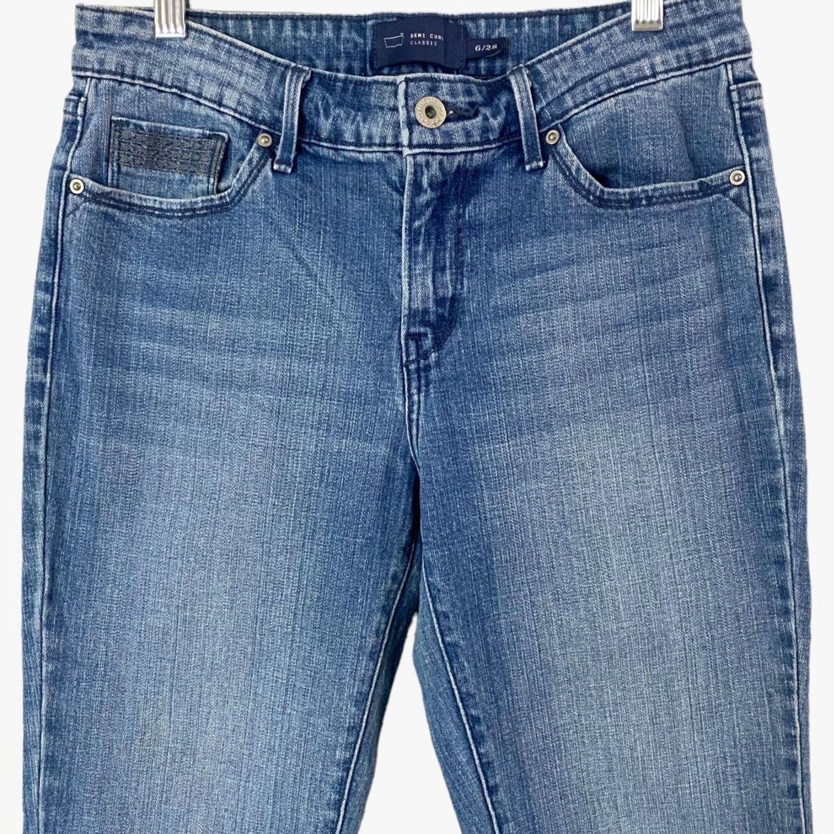 Levi's VINTAGE Levi's Demi Curve Capri Jeans Blue 28 Women's Denim 5-Pocket Stretch Mid Rise Size 28" / US 6 / IT 42 - 5 Thumbnail
