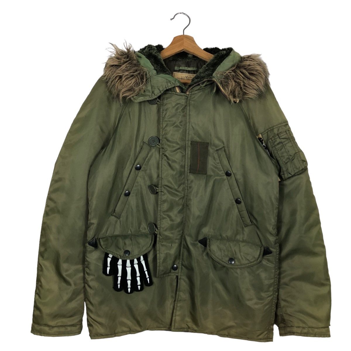 Avirex 🔥90s Bondage Riot Riot Bomber Jacket Avirex Mink Fur Hoodie Size US S / EU 44-46 / 1 - 2 Thumbnail