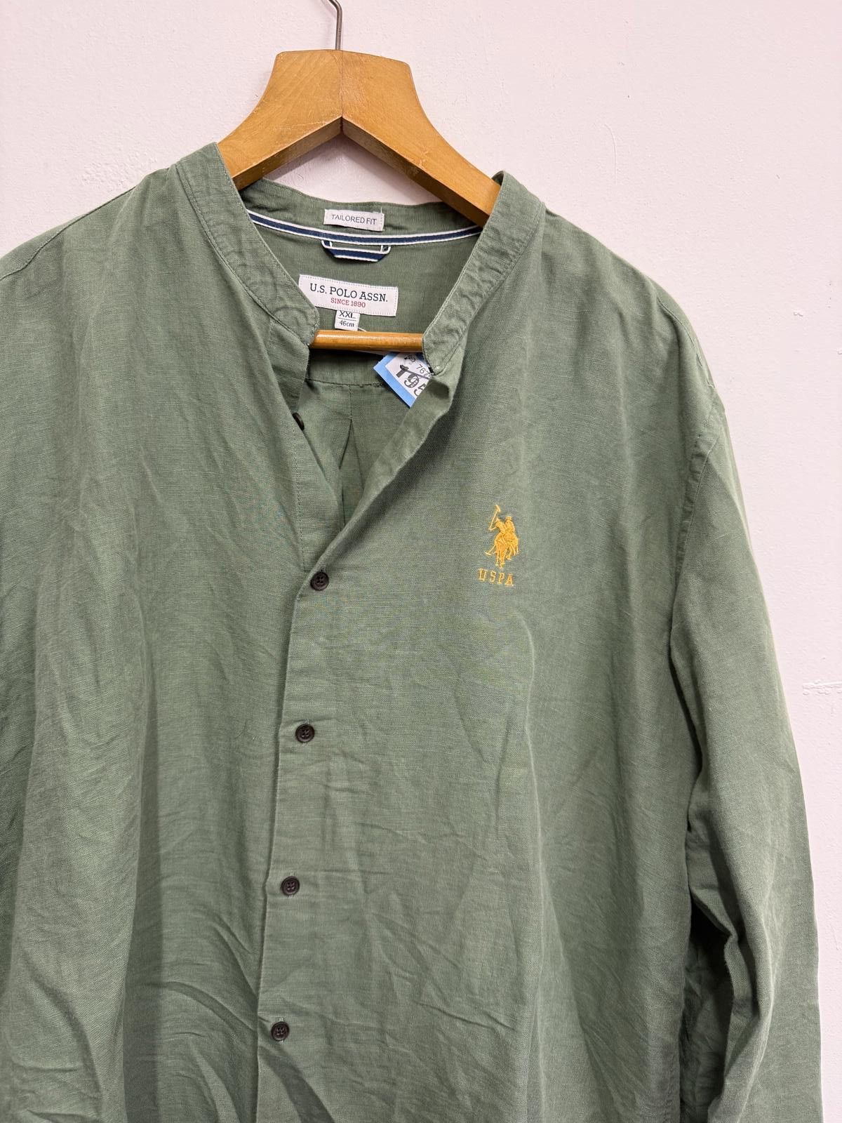 U.S. Polo Assn. U.S. Polo Assn. Men's Casual Green Button-Up Shirt Size US XXL / EU 58 / 5 - 3 Thumbnail