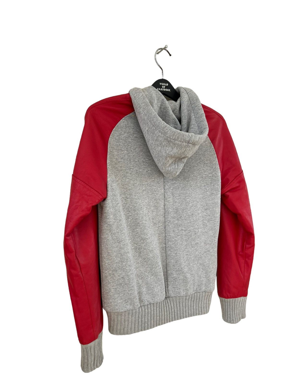 Other 15 1/2 Made in Italy Leather Sleeve Varsity Hoodie Jacket Size US S / EU 44-46 / 1 - 15 Thumbnail