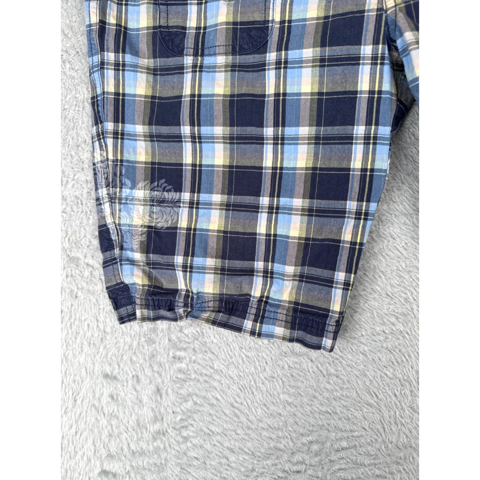 Vintage Columbia Womens Shorts 4 Blue Floral Plaid Chino Cotton Blend Activewear Casual Travel 29x10 Size 27" / US 4 / IT 40 - 3 Thumbnail