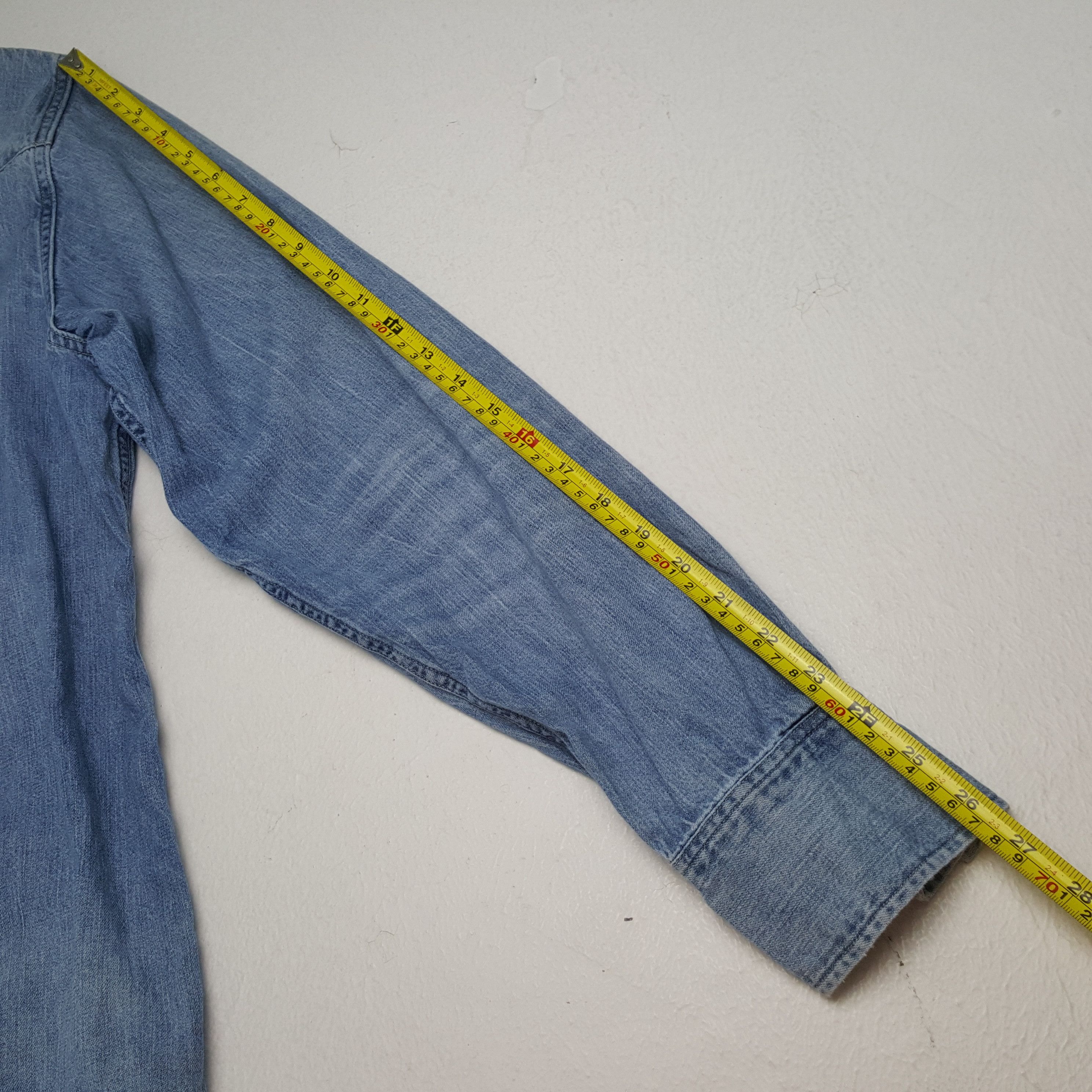 Polo Ralph Lauren × Vintage POLO RALPH LAUREN Fashion Style Double Pocket Denim Shirt Size US XL / EU 56 / 4 - 5 Thumbnail