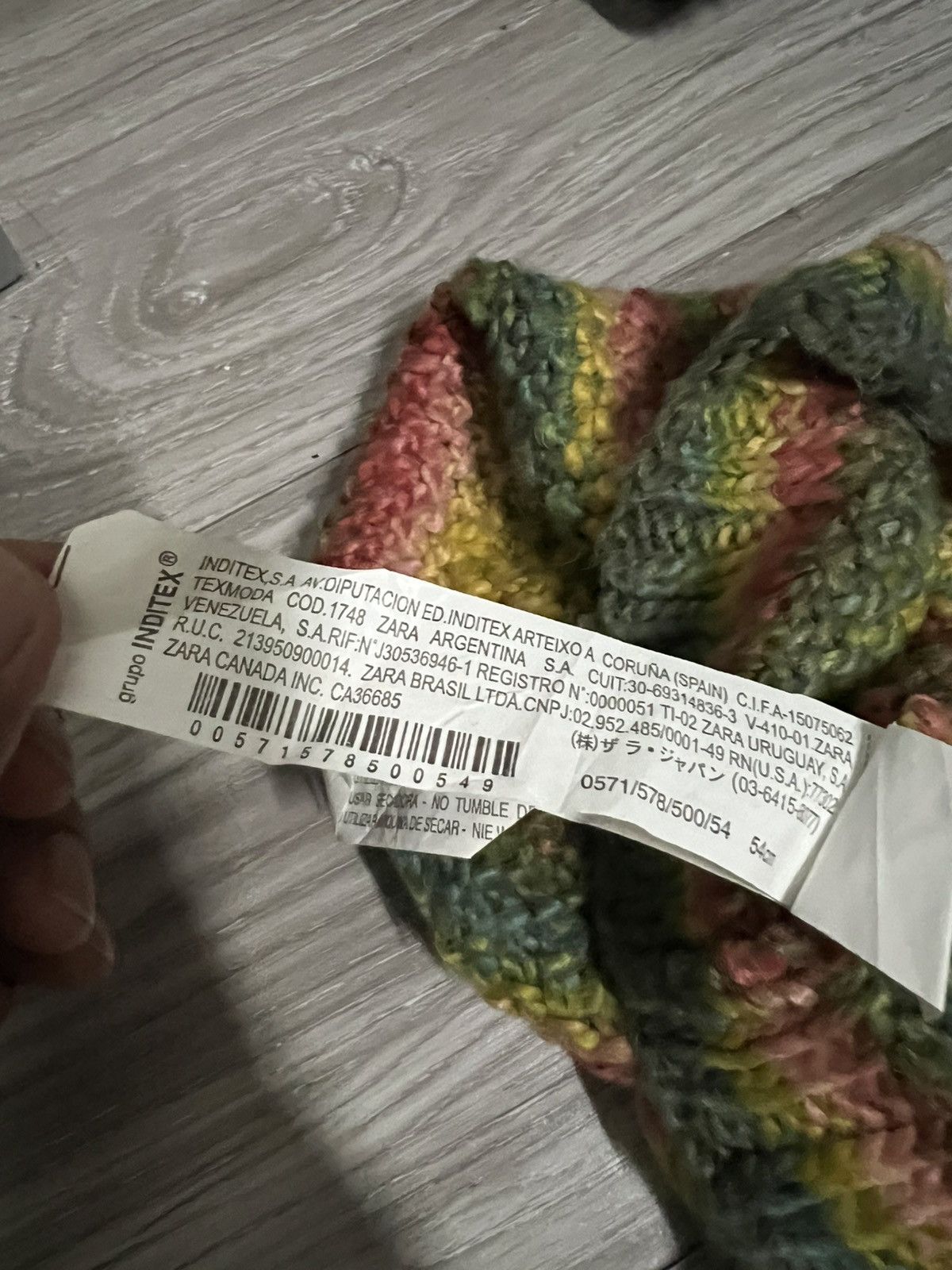 Zara ZARA knit rainbow Beanie Hat Size ONE SIZE - 6 Thumbnail