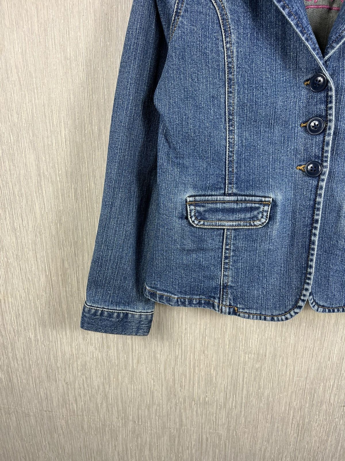 Tommy Hilfiger × Vintage Vintage Tommy Hilfiger y2k denim blazer juicy jacket floral Size L / US 10 / IT 46 - 7 Thumbnail
