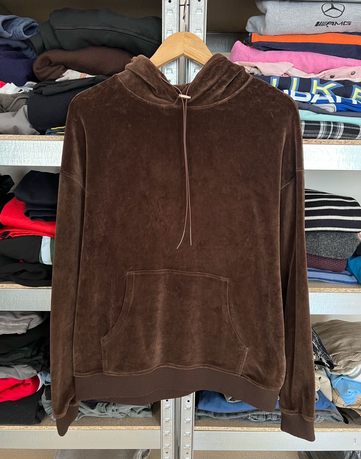 Represent Clo. Represent Clothing Velour Velvet Hoodie Brown Basic Size M Size US M / EU 48-50 / 2 - 1 Thumbnail
