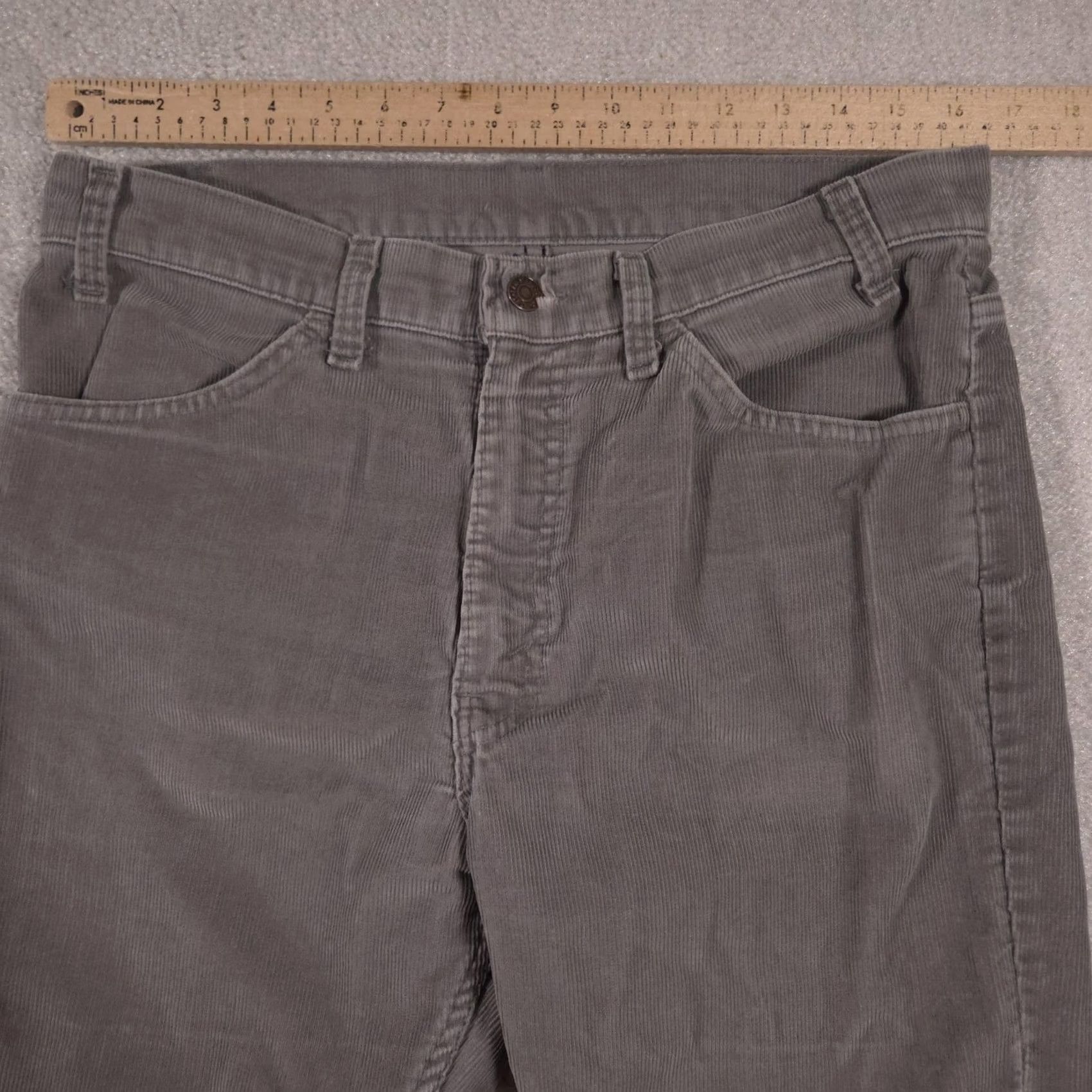 Levi's Levi's Pants Mens 34x26 Gray Corduroy 5 Pocket Chino Casual Straight Made USA Size US 34 / EU 50 - 4 Thumbnail
