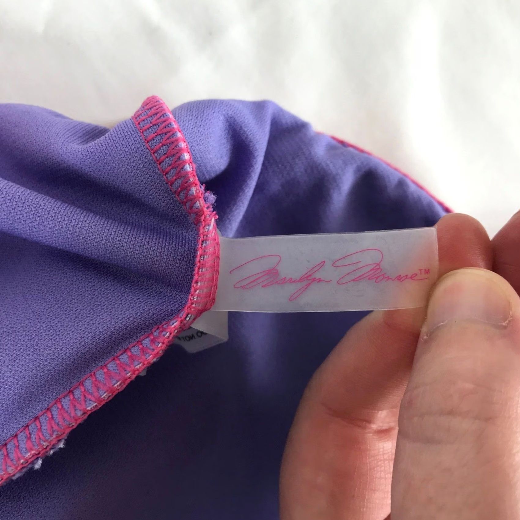 Vintage Marilyn Monroe One Piece Pink Tropical Monstera Leaf Ruffle Spaghetti Strap L Womens Sized XL Size ONE SIZE - 7 Thumbnail