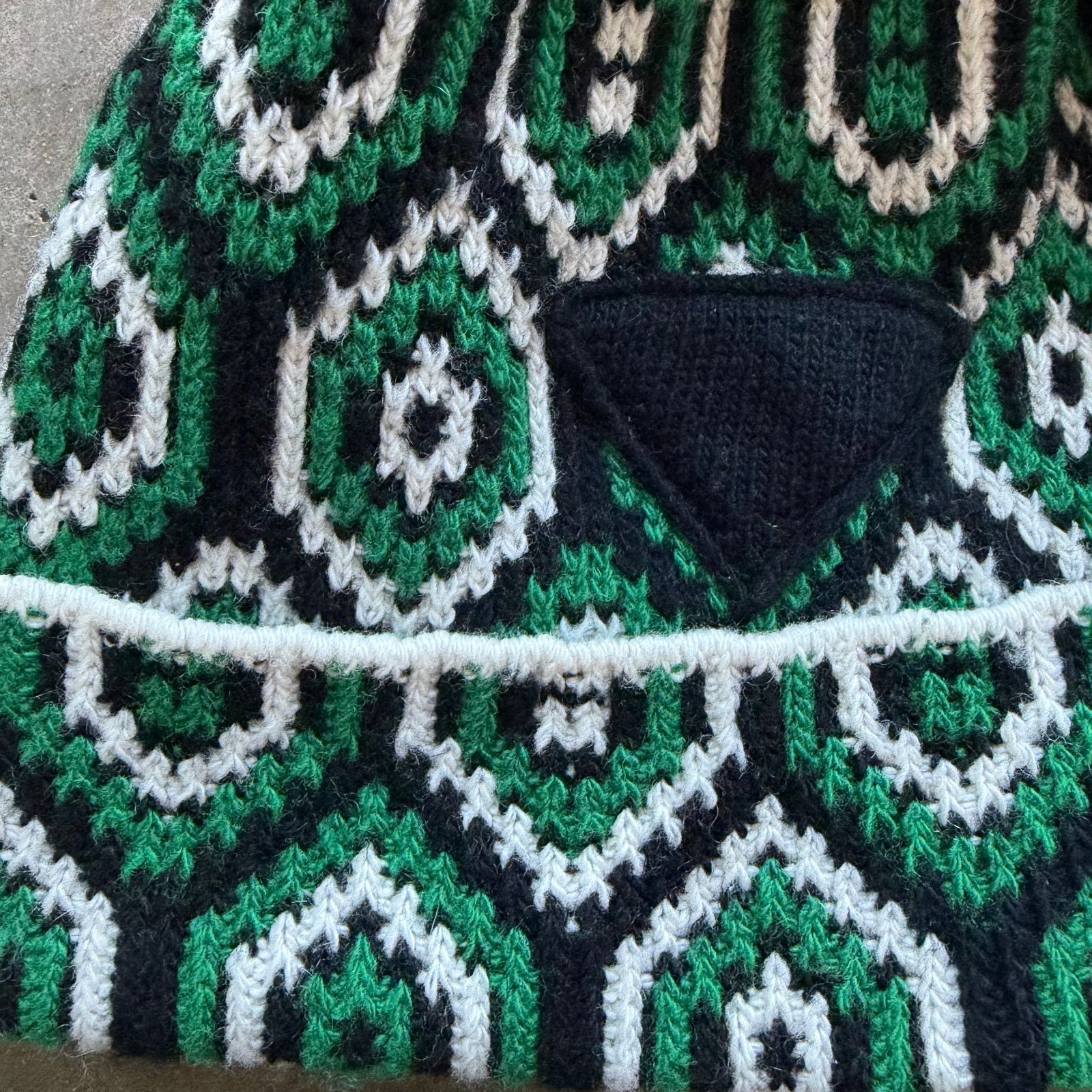 Prada Prada Wool Knit Beanie Green Size ONE SIZE - 2 Thumbnail