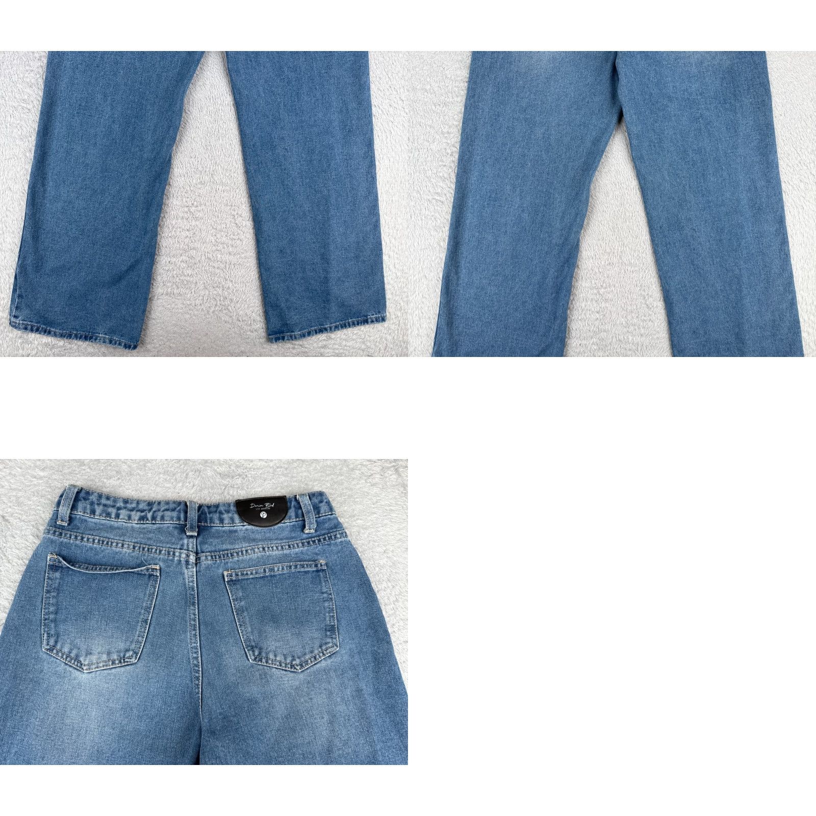 Vintage Denim Blvd Jeans Women 28 Blue Distressed High Rise Wide-Leg 28x29 Cotton Blend 5-Pocket Denim Jeans Womens Vintage No Size 28" / US 6 / IT 42 - 10 Thumbnail