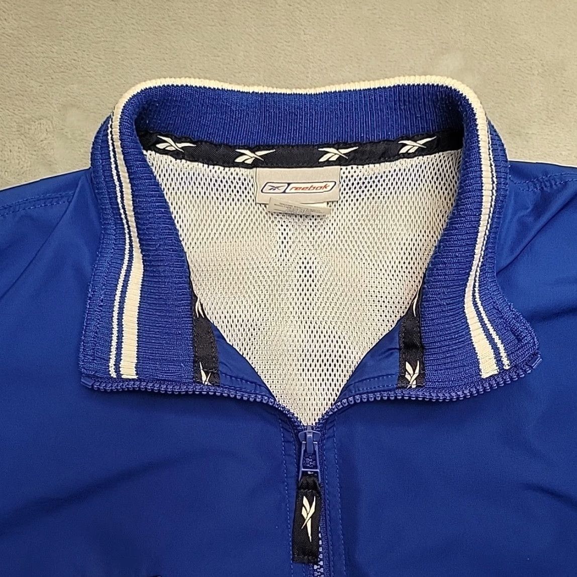 Reebok VINTAGE Reebok Jacket Mens 2XL Blue White Nylon Windbreaker Embroidered 90s Retro Sports Logo Zip Size US XXL / EU 58 / 5 - 3 Thumbnail
