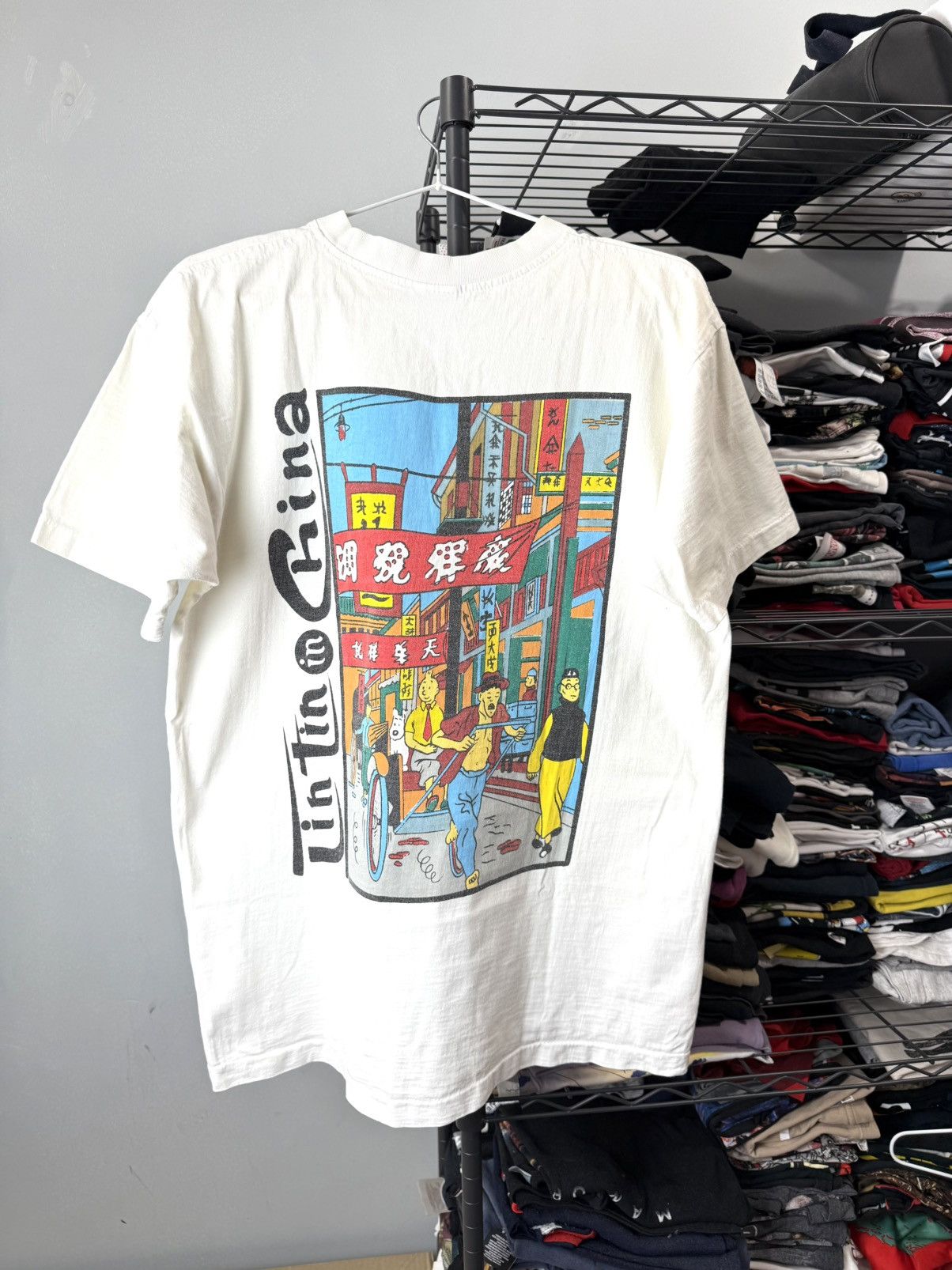 Vintage Vintage 1990’s Tin Tin China Tour T Shirt Cartoon Comics Size US L / EU 52-54 / 3 - 1 Thumbnail