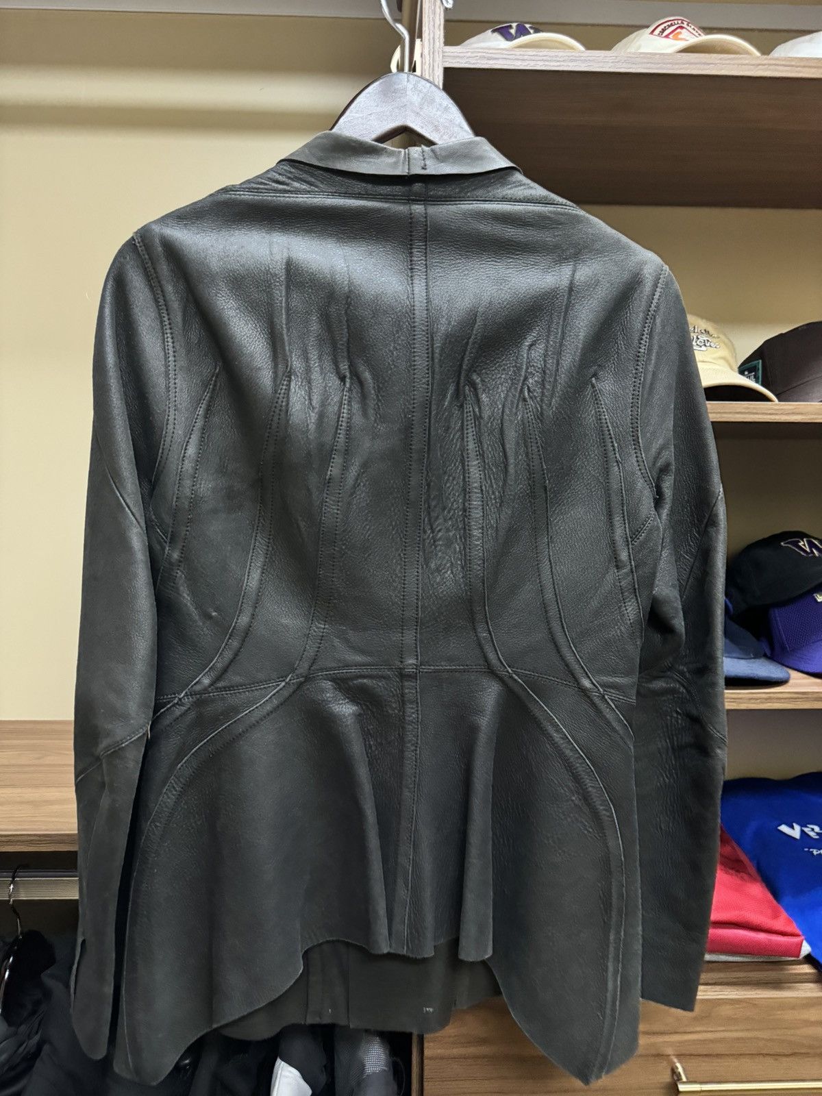 Rick Owens Rick Owens Olmar & Mirta Leather Jacket Size US S / EU 44-46 / 1 - 3 Thumbnail