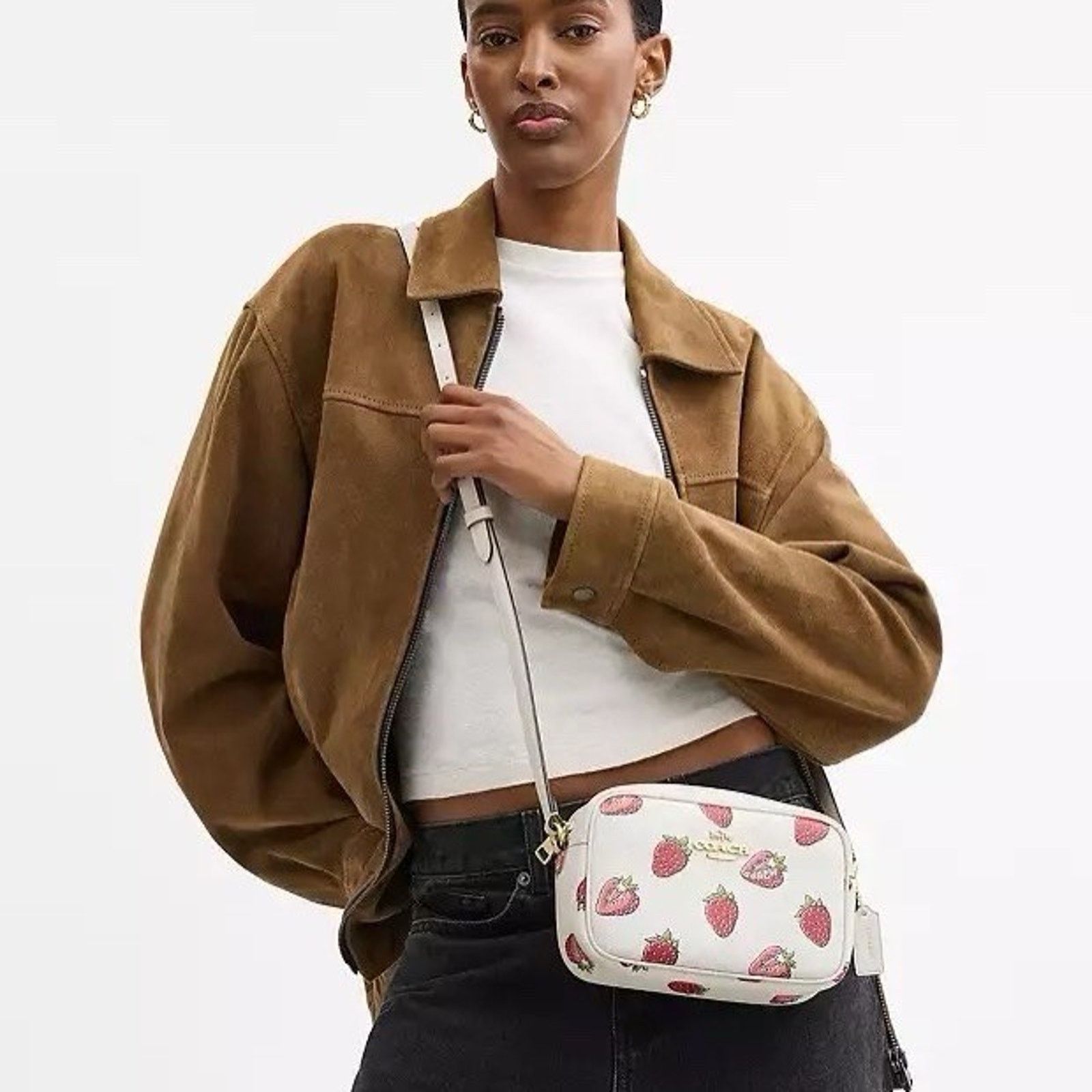 Coach NWT Coach Mini Jamie Camera Bag Strawberry Pink CBA80 Chalk Size ONE SIZE - 6 Thumbnail