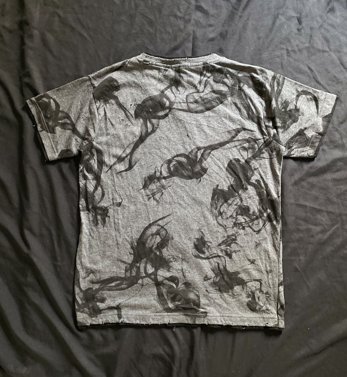 Yohji Yamamoto Clash Ahead Distressed Poem Abstrak ERD Tshirt Size US L / EU 52-54 / 3 - 9 Thumbnail