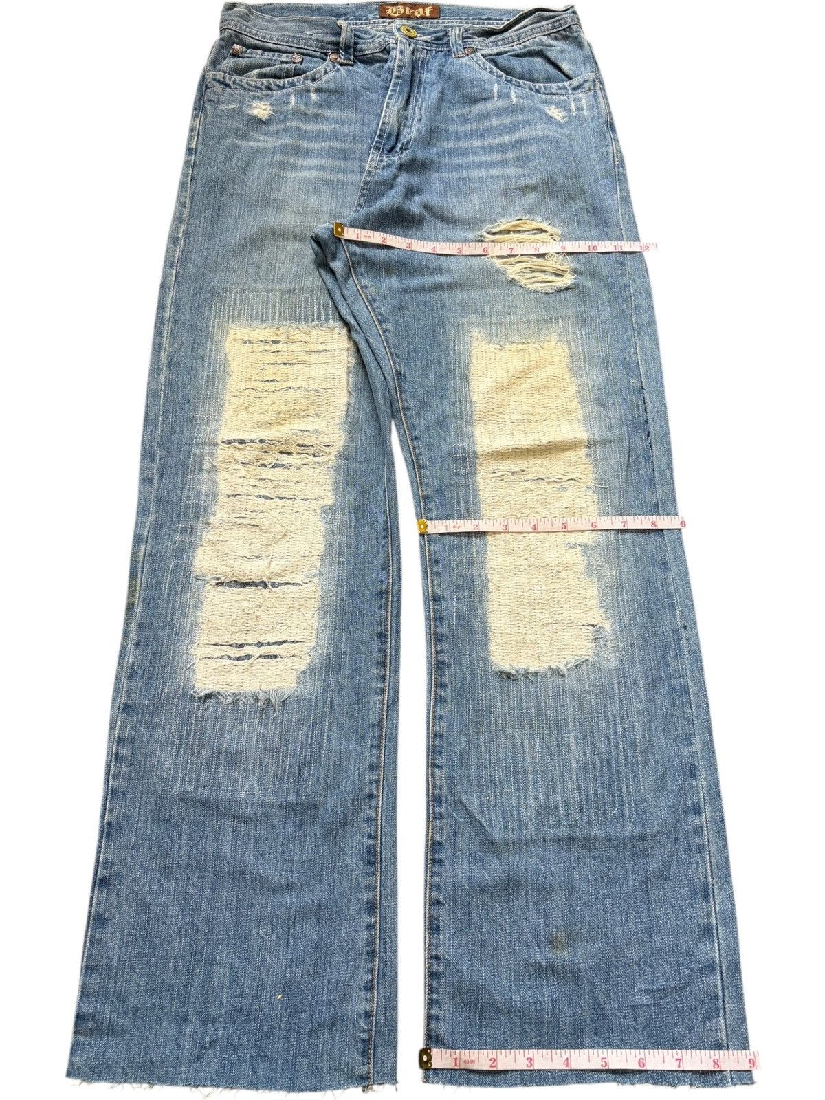 Kapital Vintage Japanese Brand Sashiko Distressed Loose Jeans Size 30" / US 8 / IT 44 - 8 Thumbnail