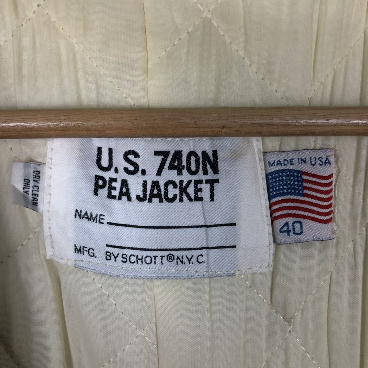 Schott 🔥90’s VINTAGE U.S. 740N PEA JACKET SCHOTT MADE IN USA Size US M / EU 48-50 / 2 - 13 Thumbnail