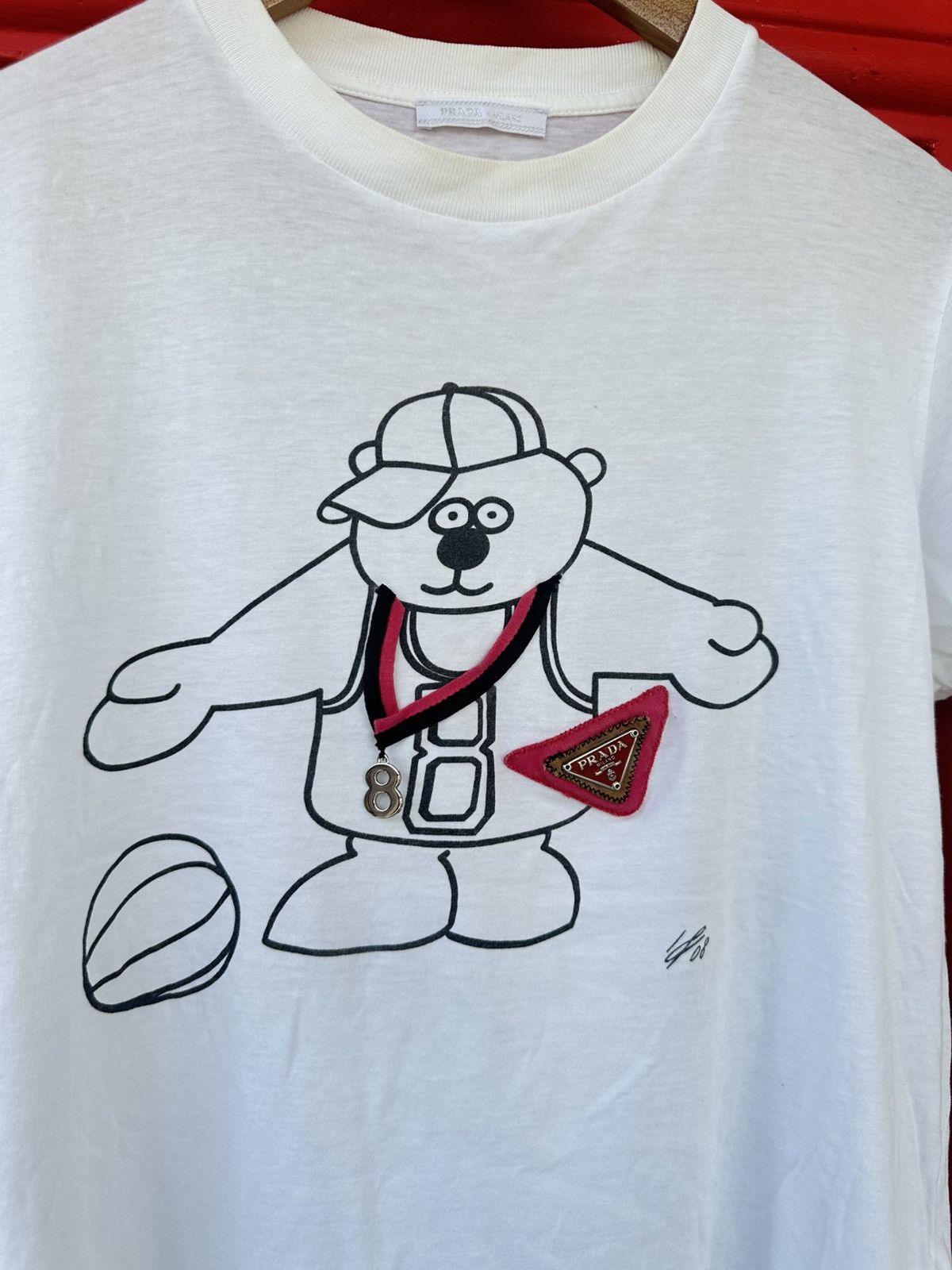 Prada Vintage Prada Milano Bear Tee Size S / US 4 / IT 40 - 2 Thumbnail