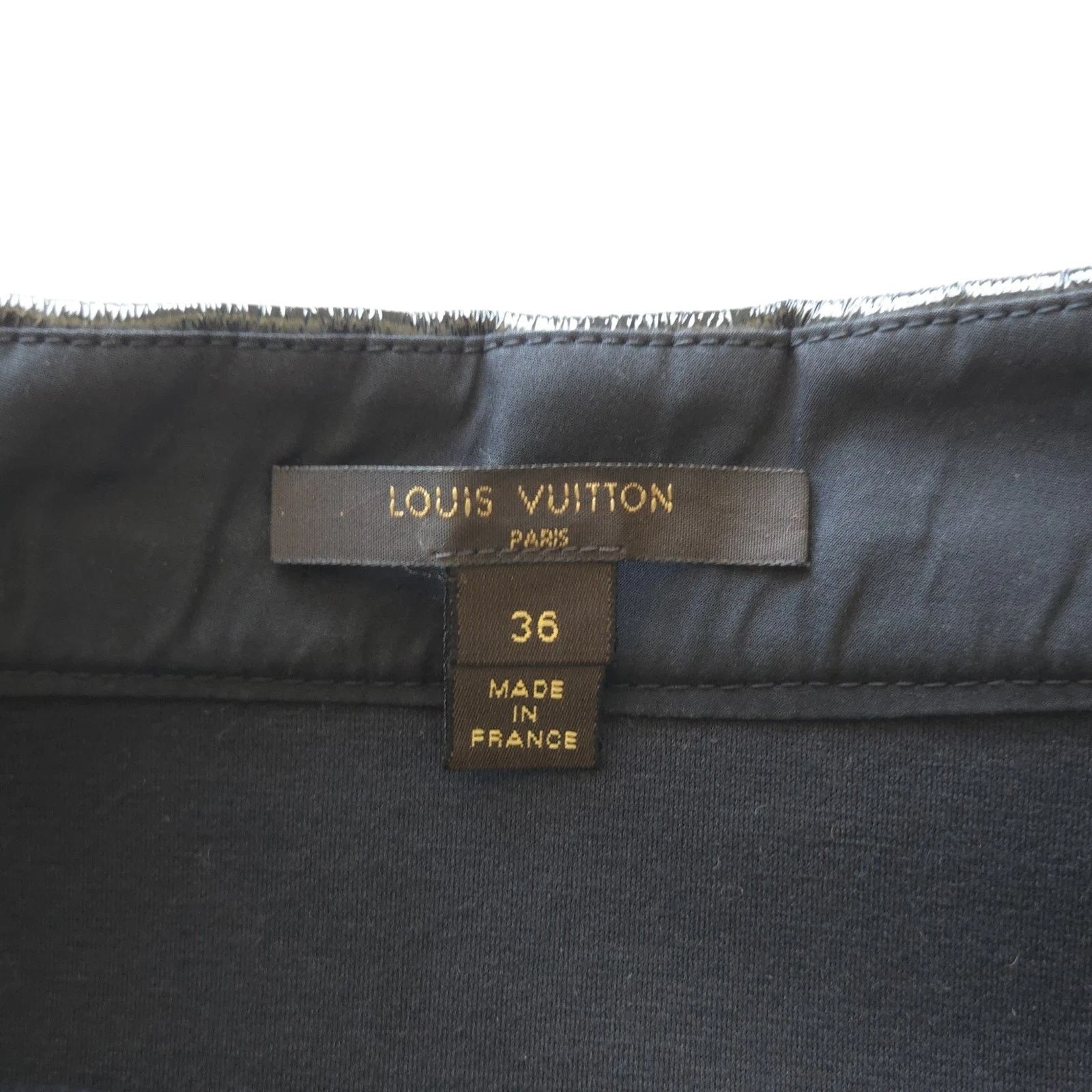 Louis Vuitton Louis Vuitton Lambskin & Wool Knee Length Skirt, EU 36 Size 26" / US 2 / IT 38 - 3 Thumbnail