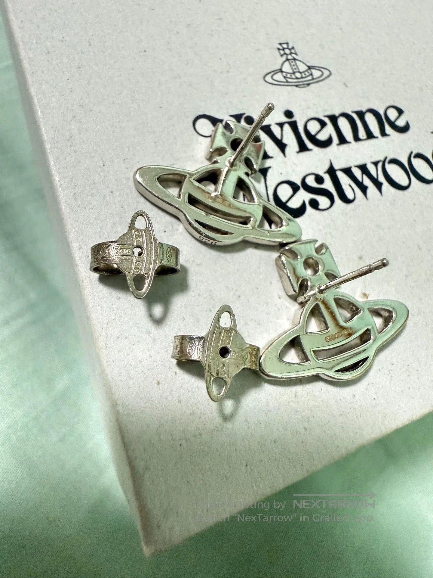 Tiffany & Co. silver saturn stud earrings for women. Size ONE SIZE - 4 Thumbnail