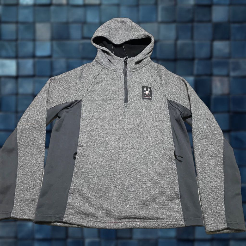 Spyder Spyder Jacket M Men's Gray Pullover Hooded Zip Pockets Outdoor Comfort Windbreaker Size US M / EU 48-50 / 2 - 1 Thumbnail