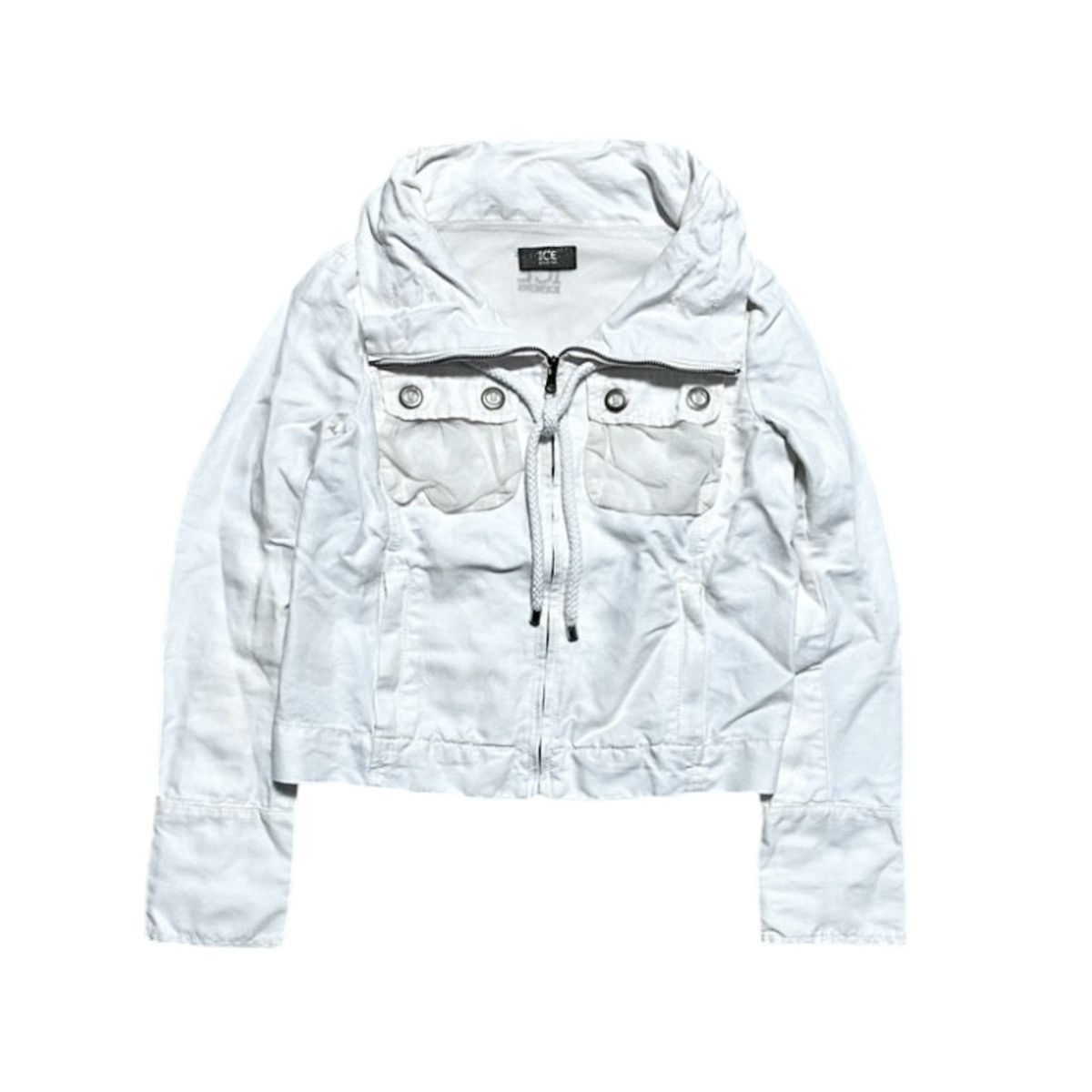 Iceberg Women’s Iceberg Vintage Wide Neck White Light Zip Jacket Size S / US 4 / IT 40 - 1 Thumbnail