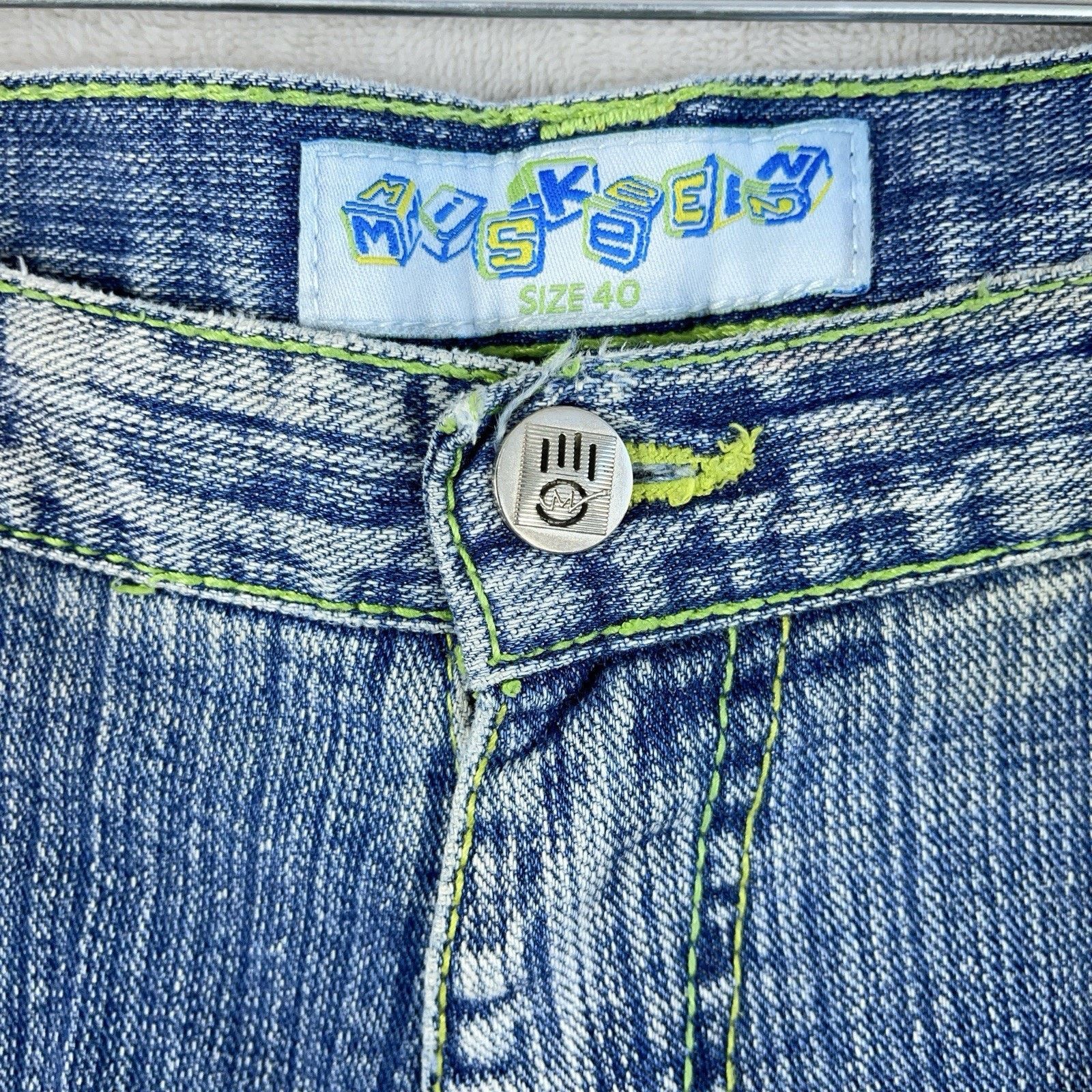 Other Y2K Miskeen Originals Baggy Robot Denim Shorts Mens 40 Size US 40 / EU 56 - 3 Thumbnail