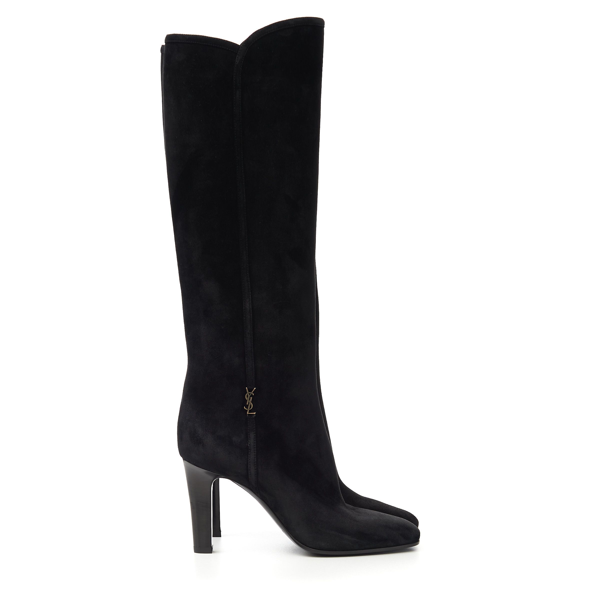 Saint Laurent Paris JANE Boots In Black Suede With YSL Detail Size US 6.5 / IT 36.5 - 8 Thumbnail