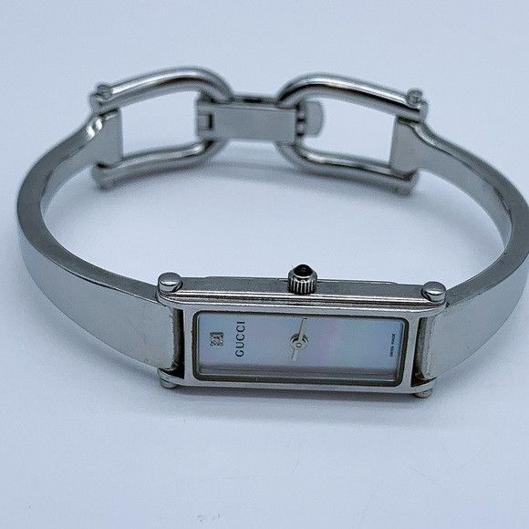 Gucci Gucci 1500L Rectangular Stainless Steel Quartz Bangle Watch Size ONE SIZE - 5 Thumbnail