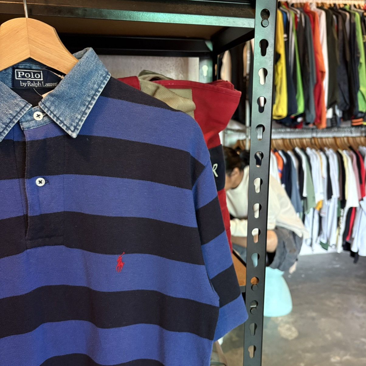 Polo Ralph Lauren Beautiful Polo Ralph Lauren Denim Collar Size US M / EU 48-50 / 2 - 3 Thumbnail