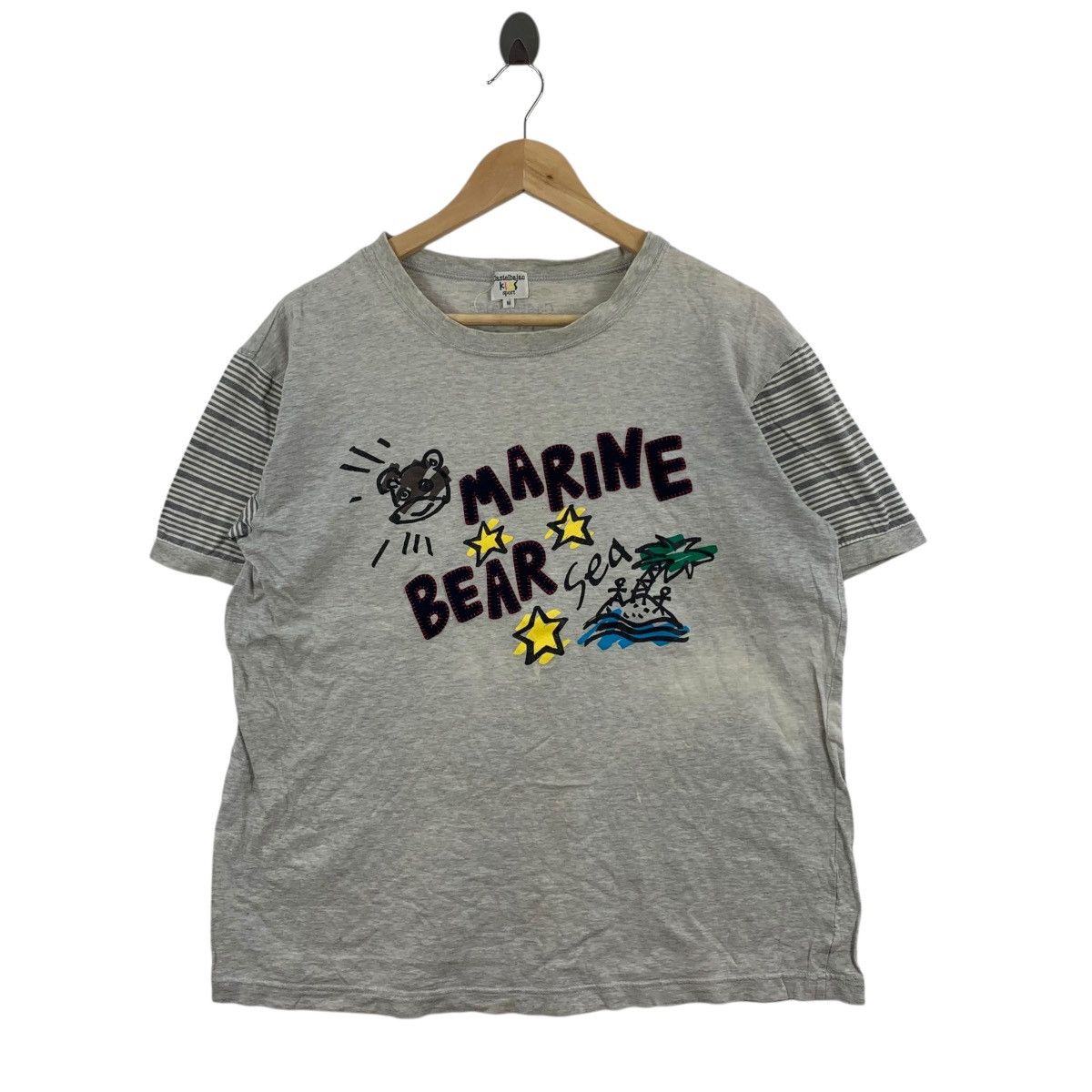 Vintage JC DE CASTELBAJAC Marine Bear Sea Kids Short Sleeve Tshirt Size US M / EU 48-50 / 2 - 1 Thumbnail