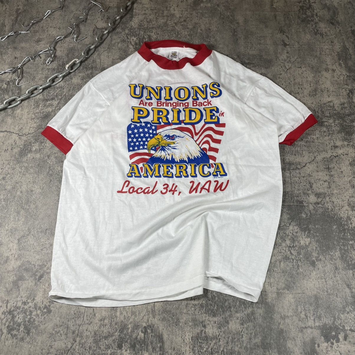 Other America union pride Vintage 90s tshirt Size US XL / EU 56 / 4 - 1 Thumbnail