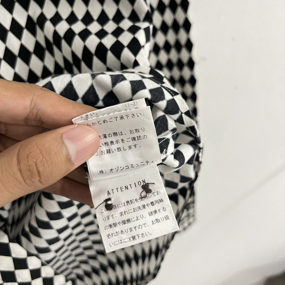 Hysteric Glamour Hysteric Glamour Diamond Checkerboard Button Up Shirt Size US S / EU 44-46 / 1 - 11 Thumbnail
