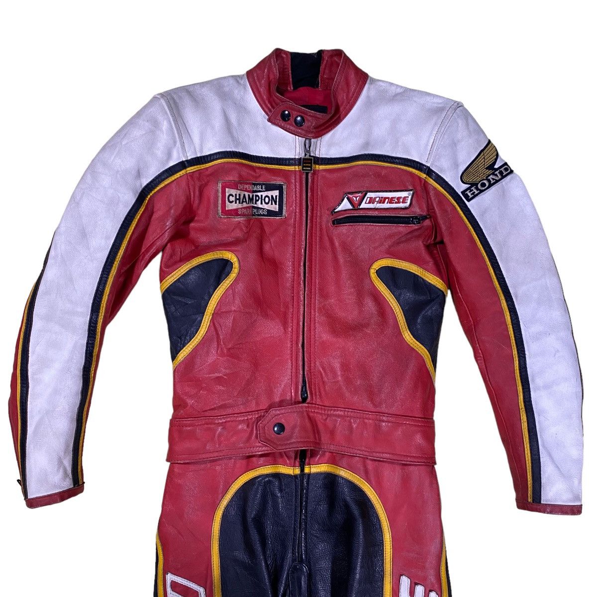Dainese × Vintage Vintage 80s Dainese Overall Riding Suit Class Leather Size US S / EU 44-46 / 1 - 6 Thumbnail