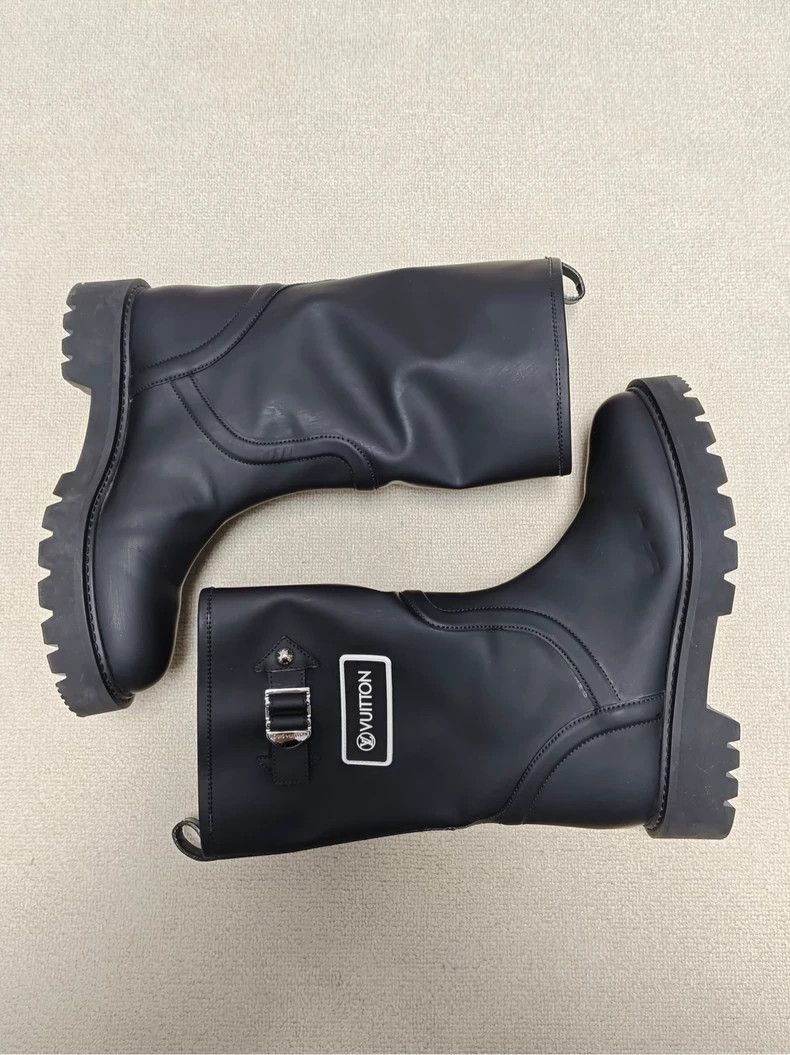 Louis Vuitton Louis Vuitton Black nubuck half boots Size US 5.5 / EU 38 - 4 Thumbnail