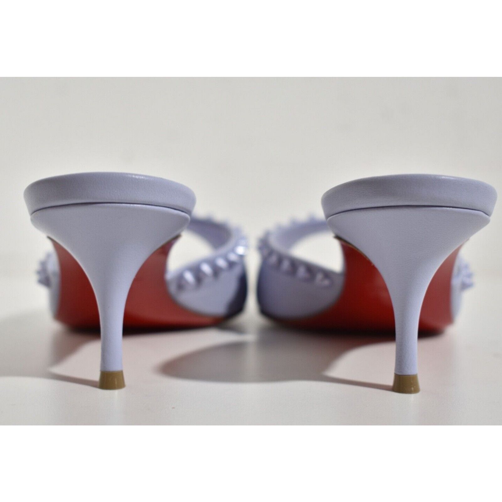 Christian Louboutin Me Dolly Spike 55 Skylight Purple Sandal Mule Heel Pump 38 Size US 8 / IT 38 - 8 Thumbnail