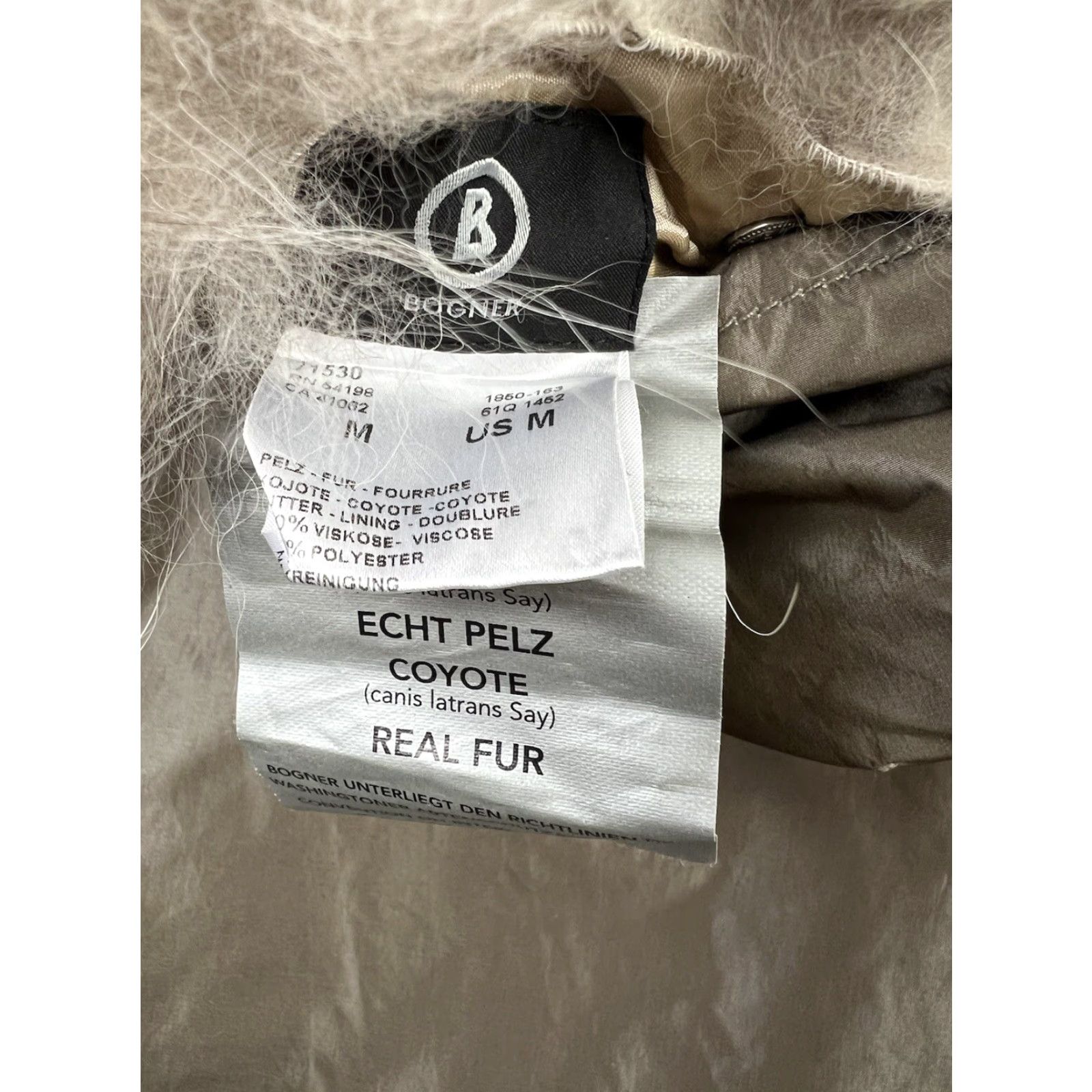 Bogner VINTAGE Bogner Jacket Womens M Beige Embellished Coyote Fur Ski Down Puffer Jacket Womens Size M / US 6-8 / IT 42-44 - 3 Thumbnail