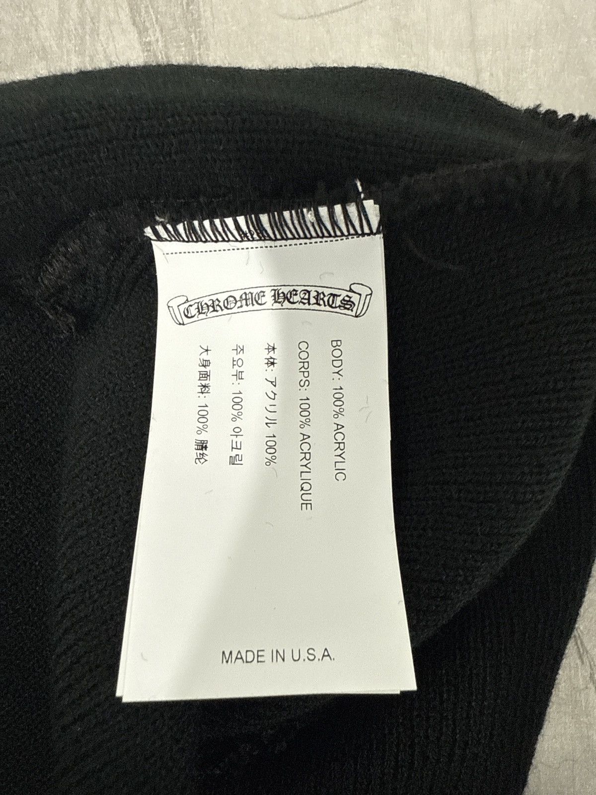 Chrome Hearts CHROME HEARTS EMBROIDERY BEANIE BLACK WHITE Size ONE SIZE - 8 Thumbnail