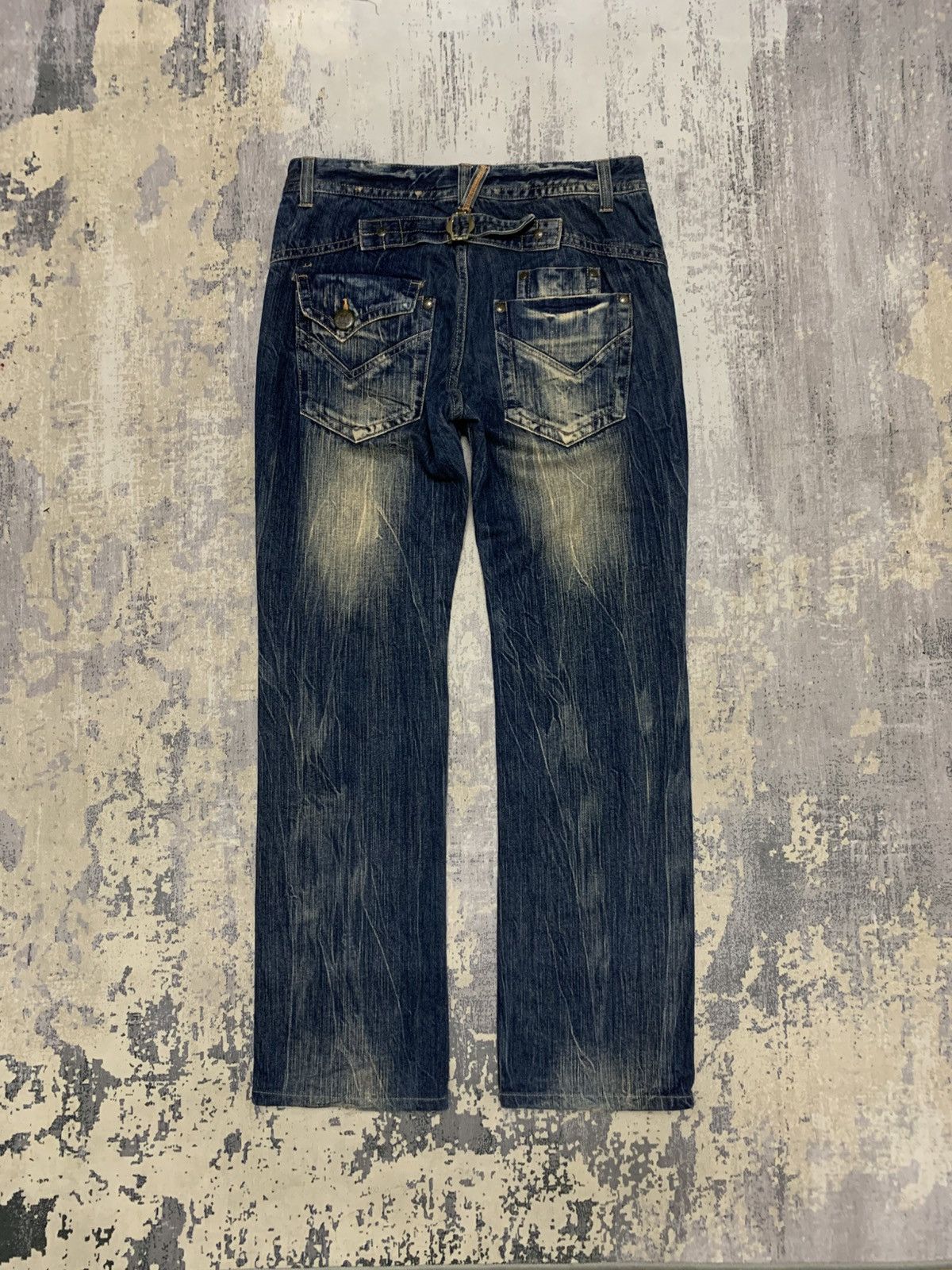 If Six Was Nine Blow by Blue Archive Y2K Faded Flare Straight Leg Jeans Size US 33 - 9 Thumbnail