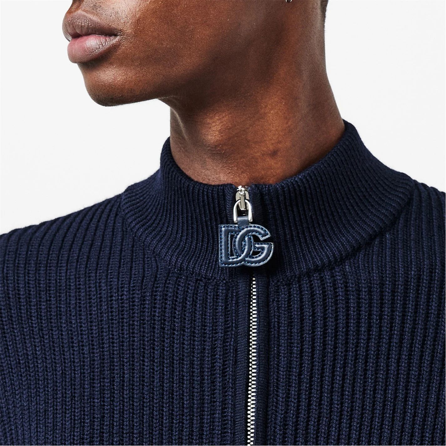 Dolce & Gabbana o1g2r1mq0426 Zip Knitted Top in Blue Size US M / EU 48-50 / 2 - 5 Thumbnail
