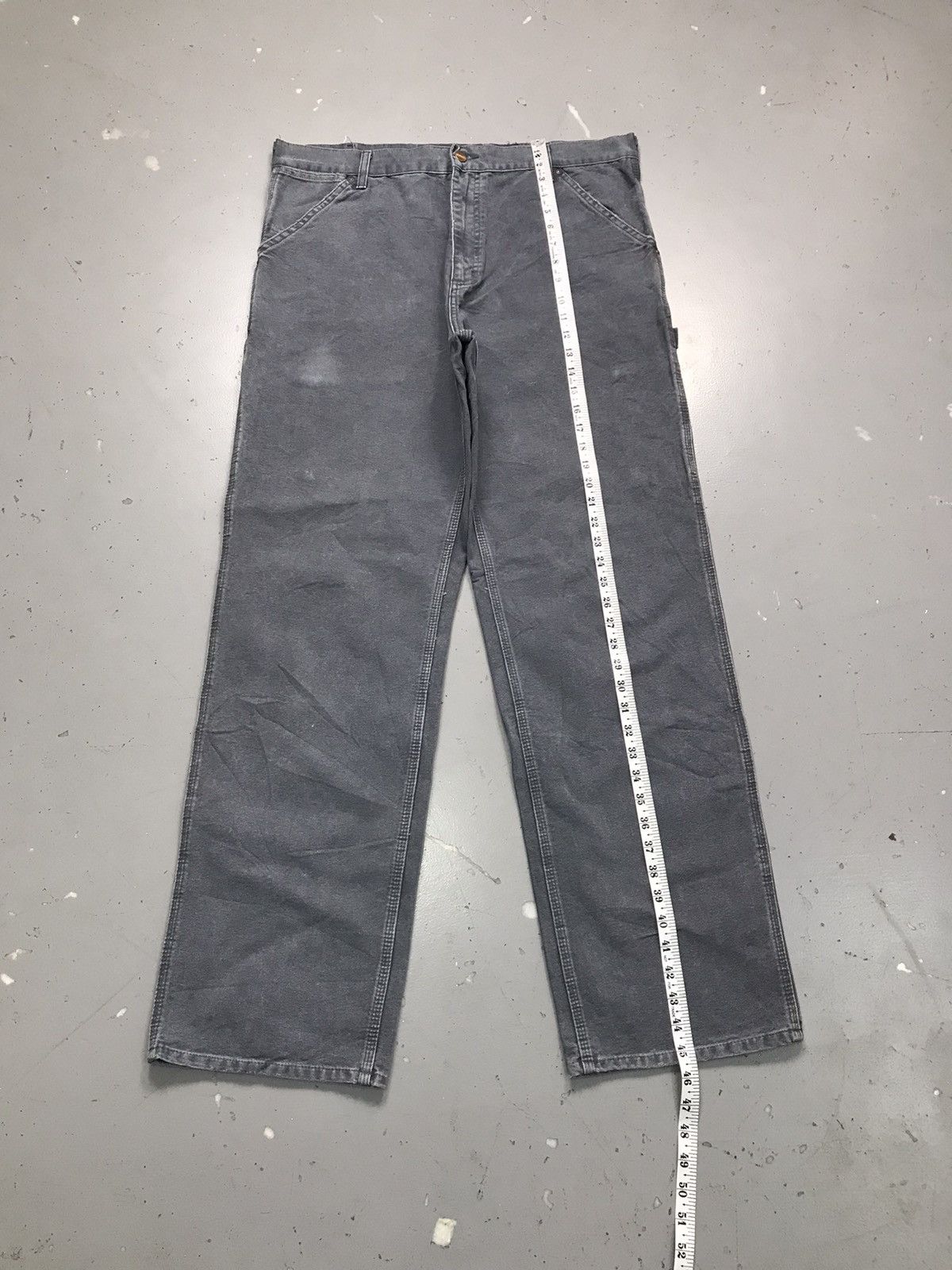 Carhartt Vintage Carhartt repaired carpenter workwear denim Size US 39 - 5 Thumbnail