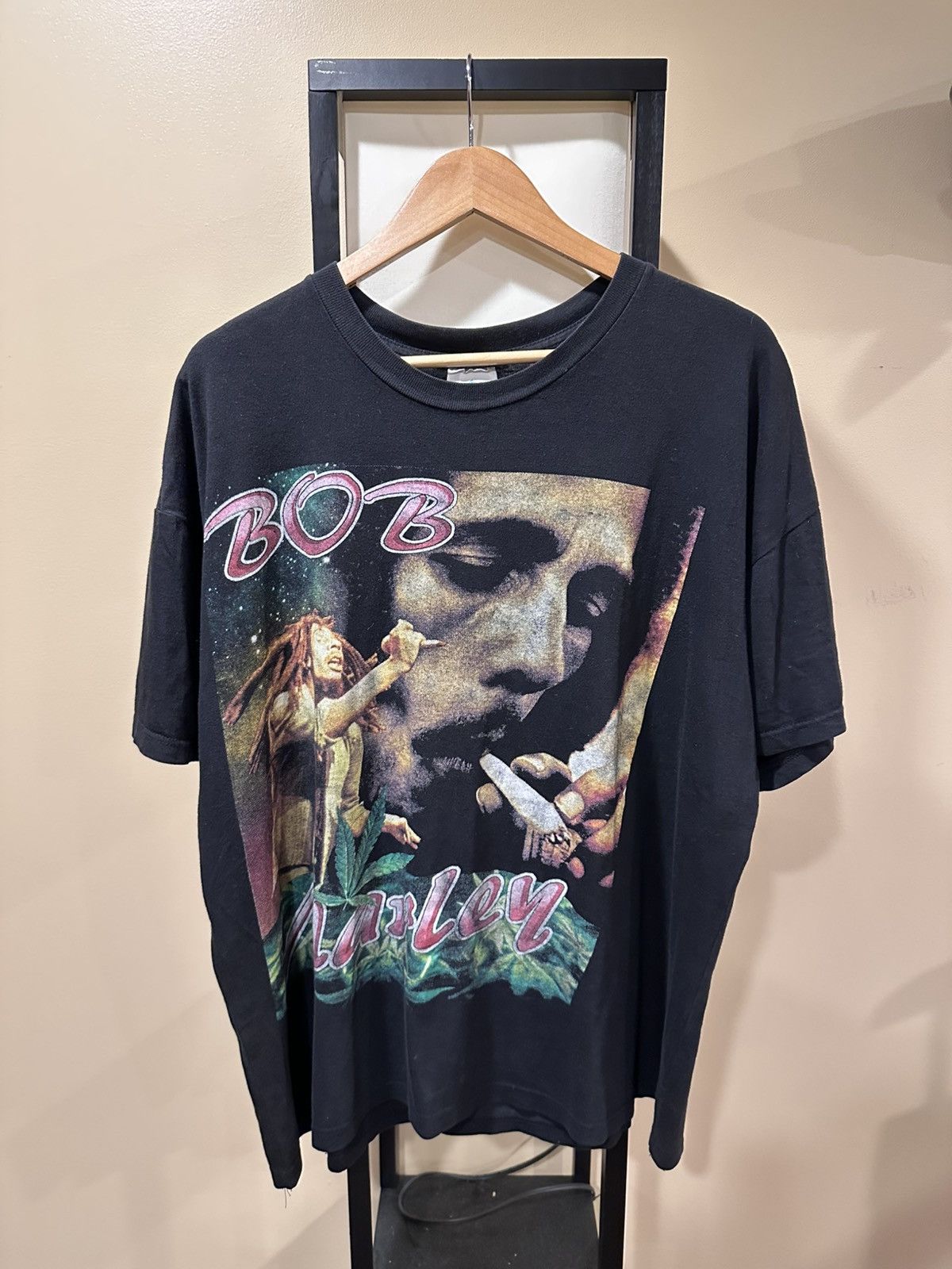 Bob Marley × Rap Tees × Vintage Vintage Bob Marley 90s Natural Mystic Rap Tee T-Shirt Size US XXL / EU 58 / 5 - 1 Thumbnail